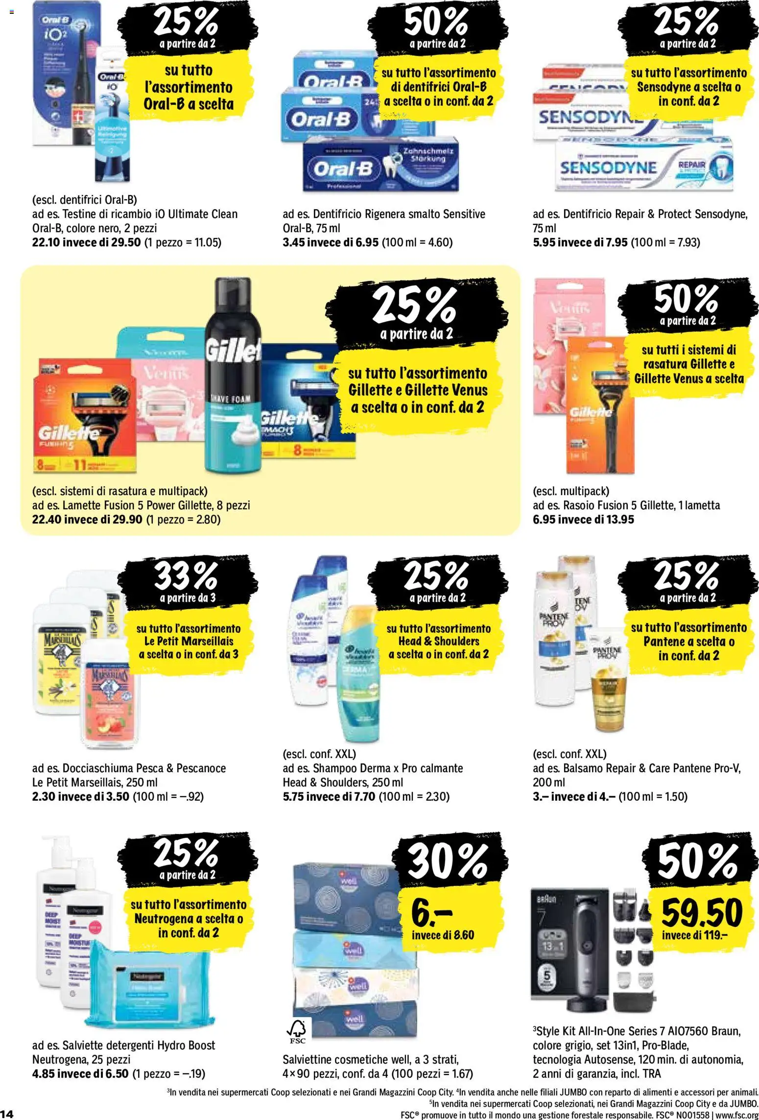 Coop aktionen IT – gültig ab 08.10.2026 | Seite: 14 | Produkte: Shampoo, Conditioner, Shower Gel
