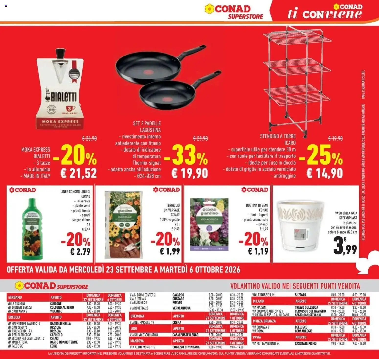 Volantino Conad dal 23/09/2026 > Anteprima | Pagina: 35 | Prodotti: Legumi, Fiori, Gerani, Doccia
