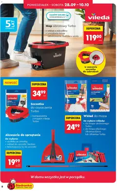 Pogląd oferty "Mop obrotowy Turbo, wkład z mikrofibry umożliwia łatwe odwirowanie nadmiaru wody" - ważna od 26.09.2026 | Strona: 8