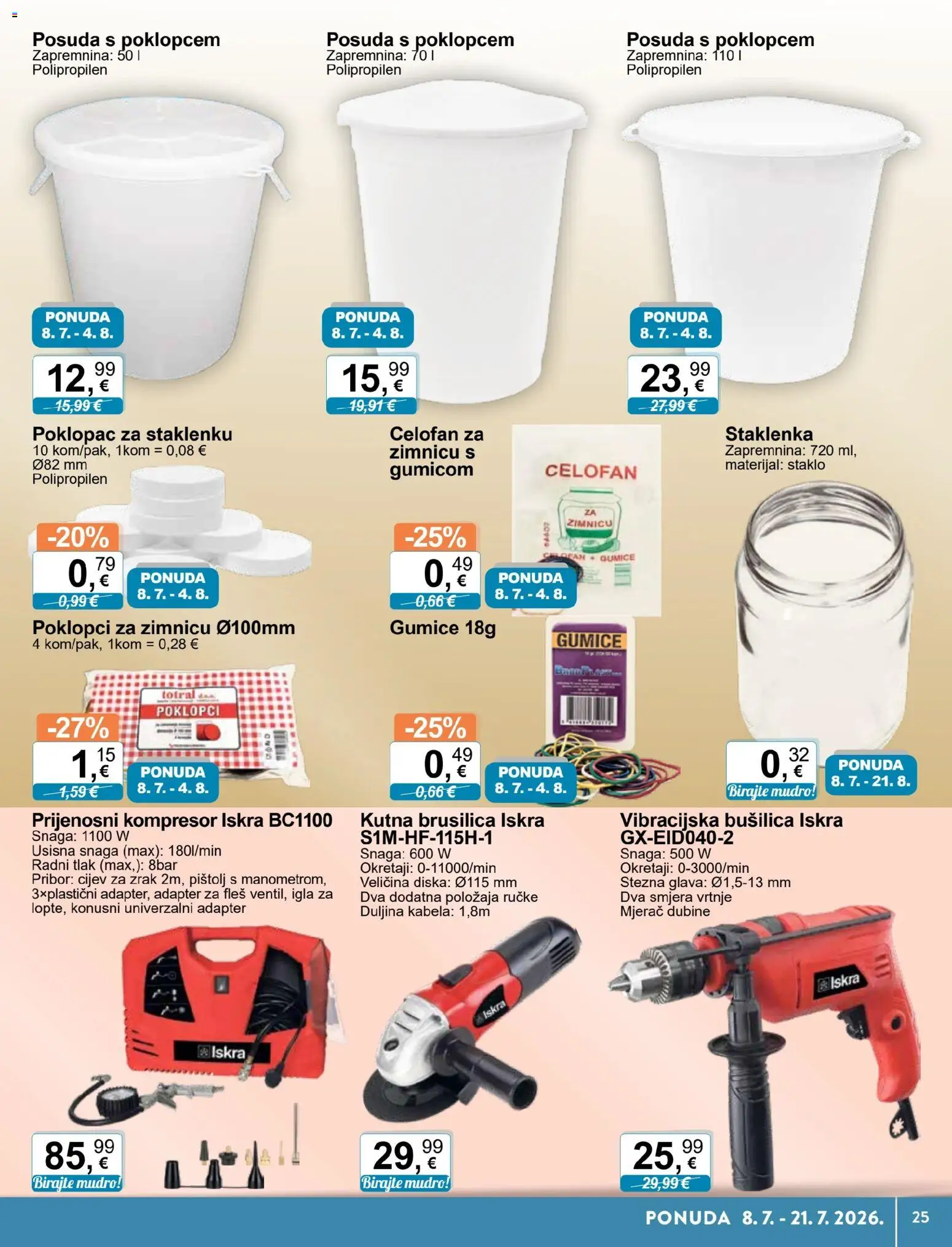KTC katalog | vrijedi od 08.07.2026 | Stranica: 15 | Proizvodi: Brusilica, Kutna brusilica, Kompresor, Adapter