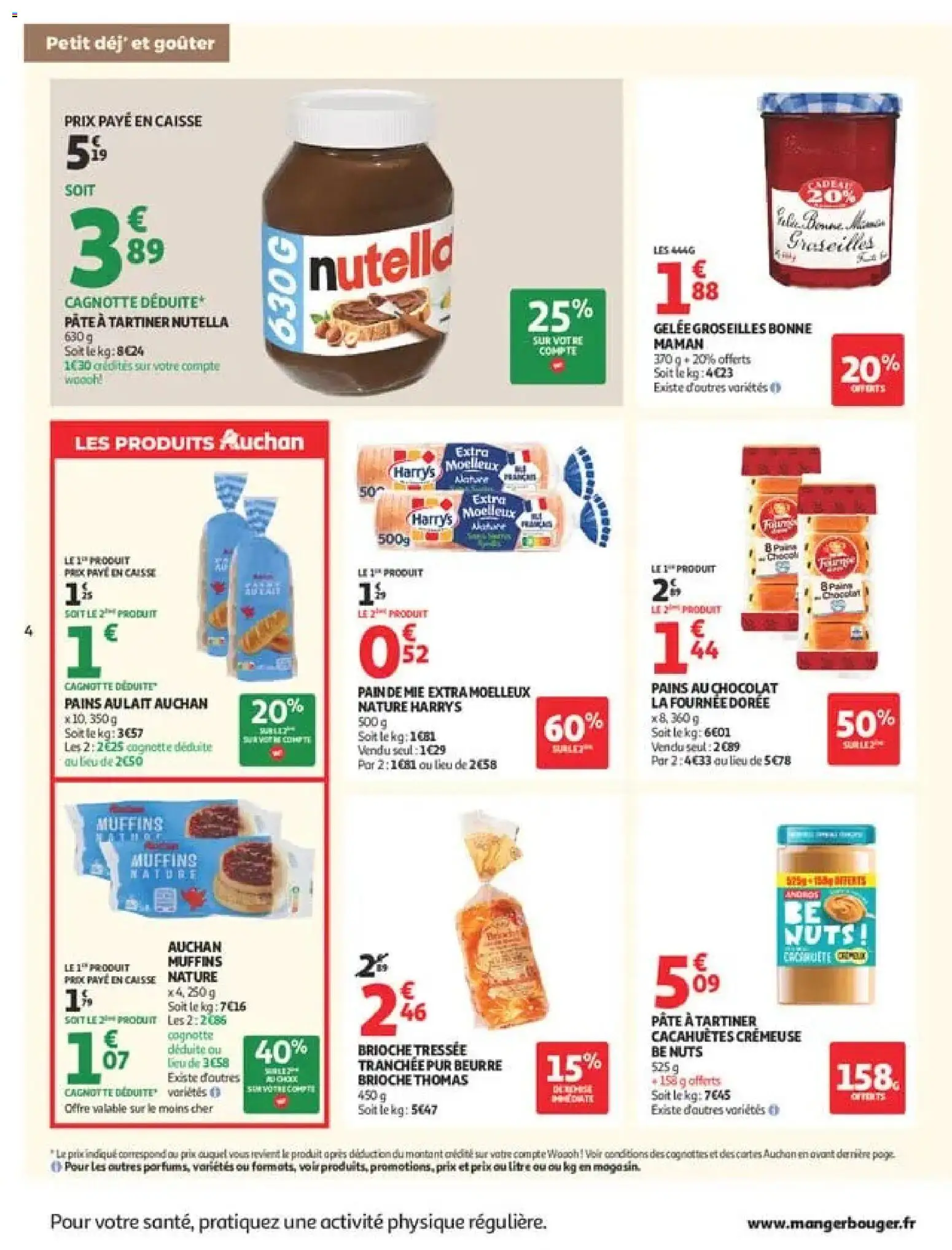 {H1} | Page: 4 | Produits: Pains au lait, Pain de mie, Beurre, Pain