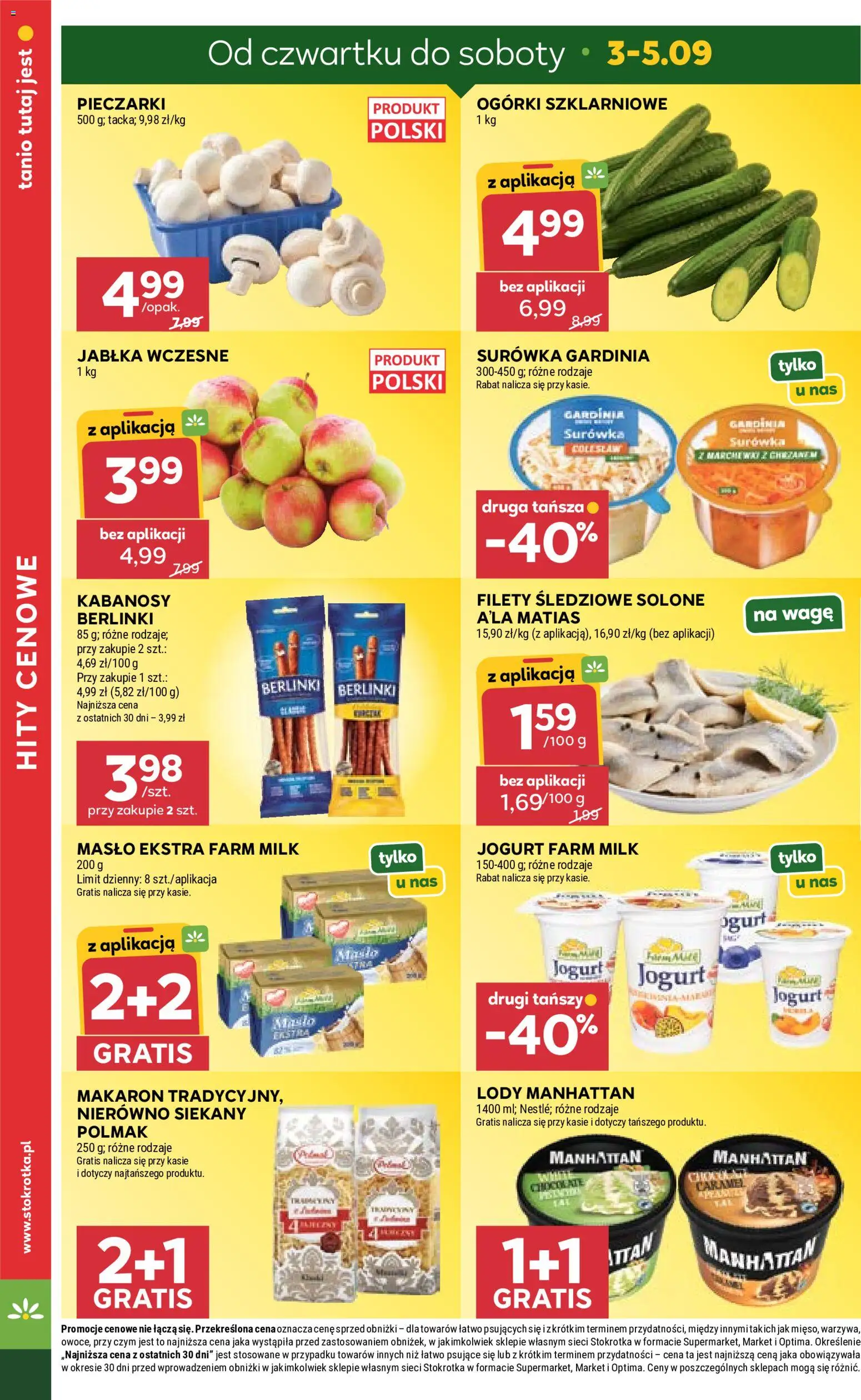 Stokrotka gazetka - Market od 03.09.2026 | Strona: 6 | Produkty: Surówka, Jogurt, Berlinki, Makaron