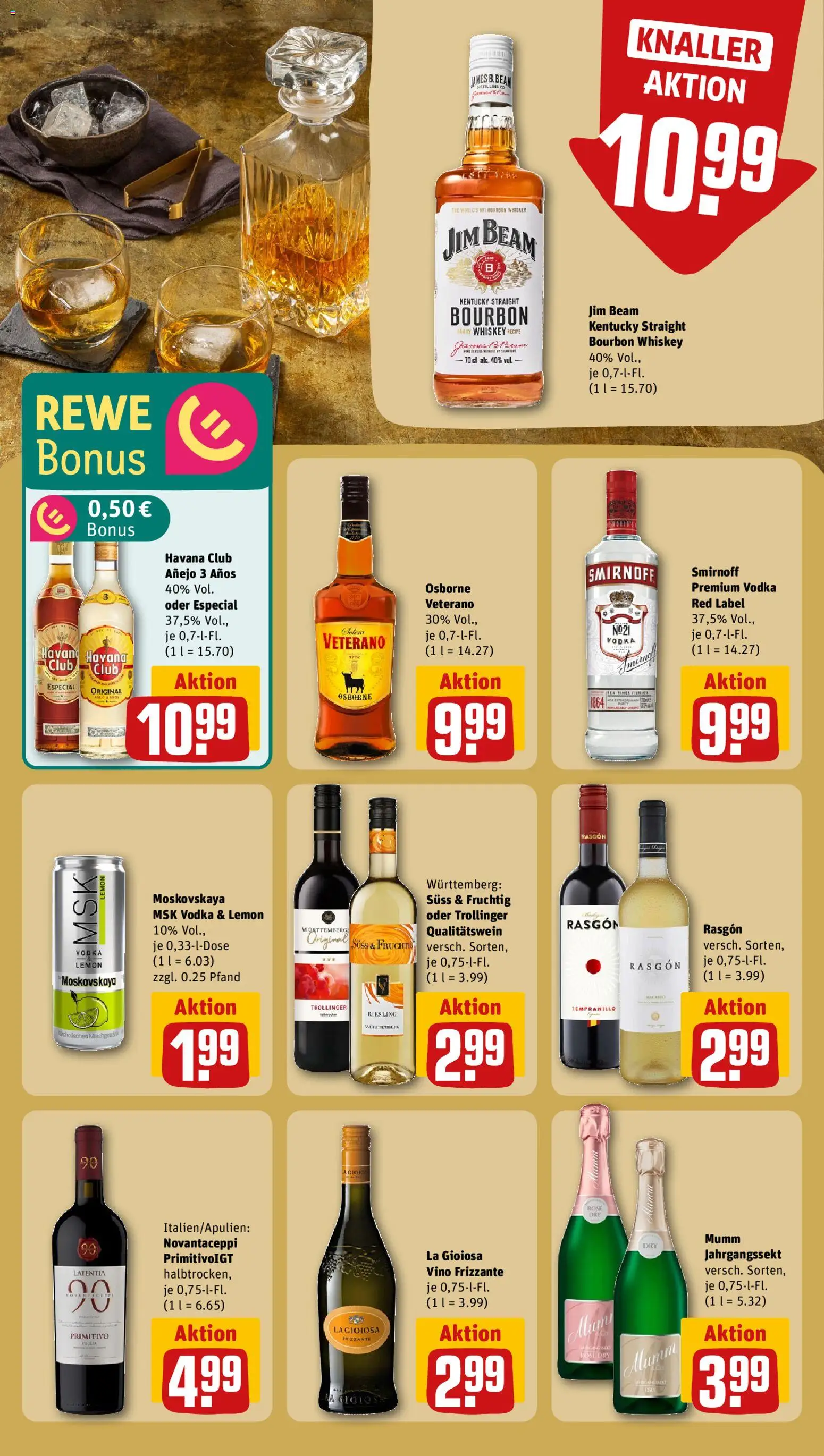Rewe Prospekt 	 – gültig ab 23.02.2026 | Seite: 19 | Produkte: Havana club, Jim beam, Osborne, Whiskey