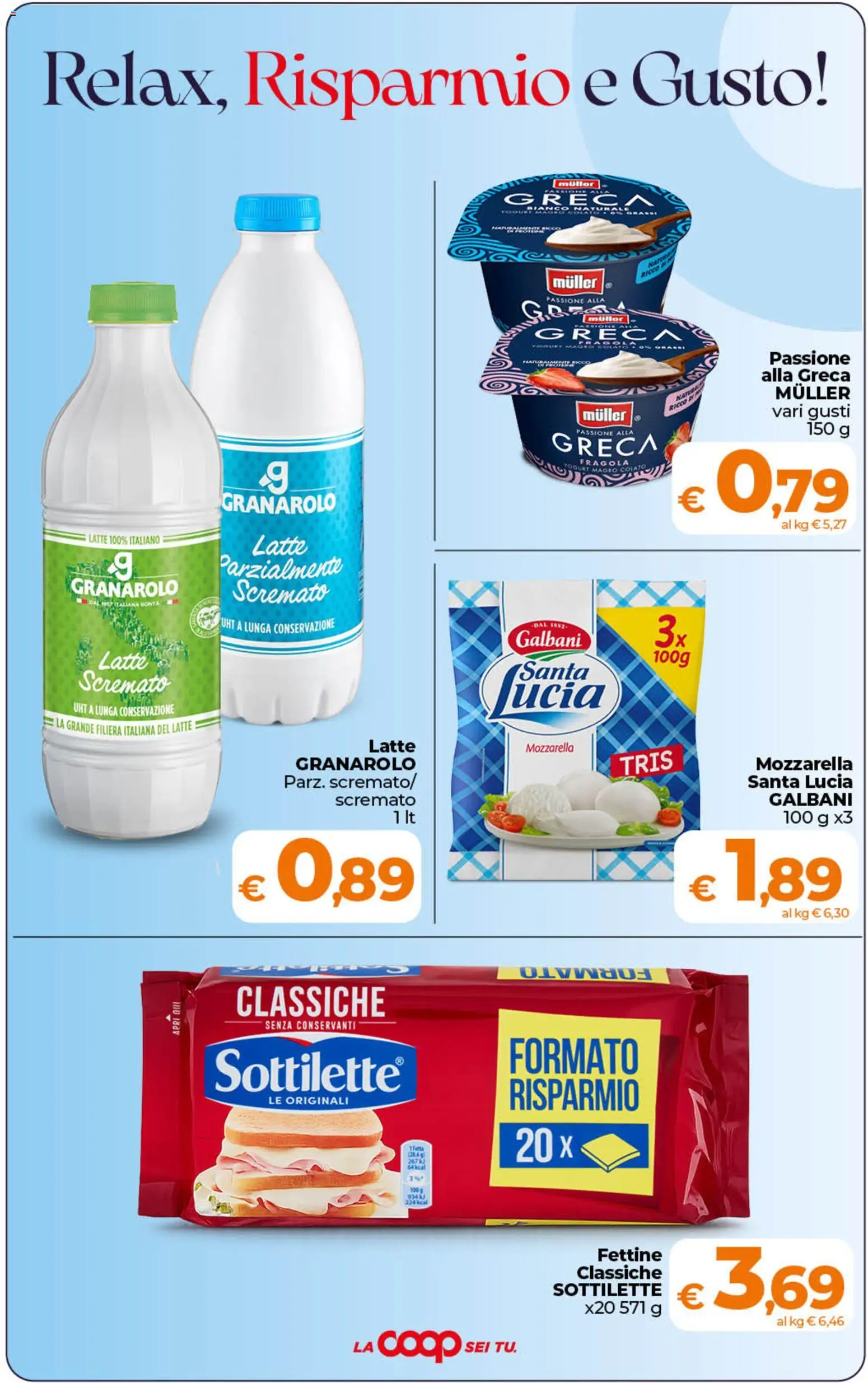Volantino Ipercoop del 11/08/2026 | Pagina: 2 | Prodotti: Yogurt, Mozzarella, Latte, Yogurt magro