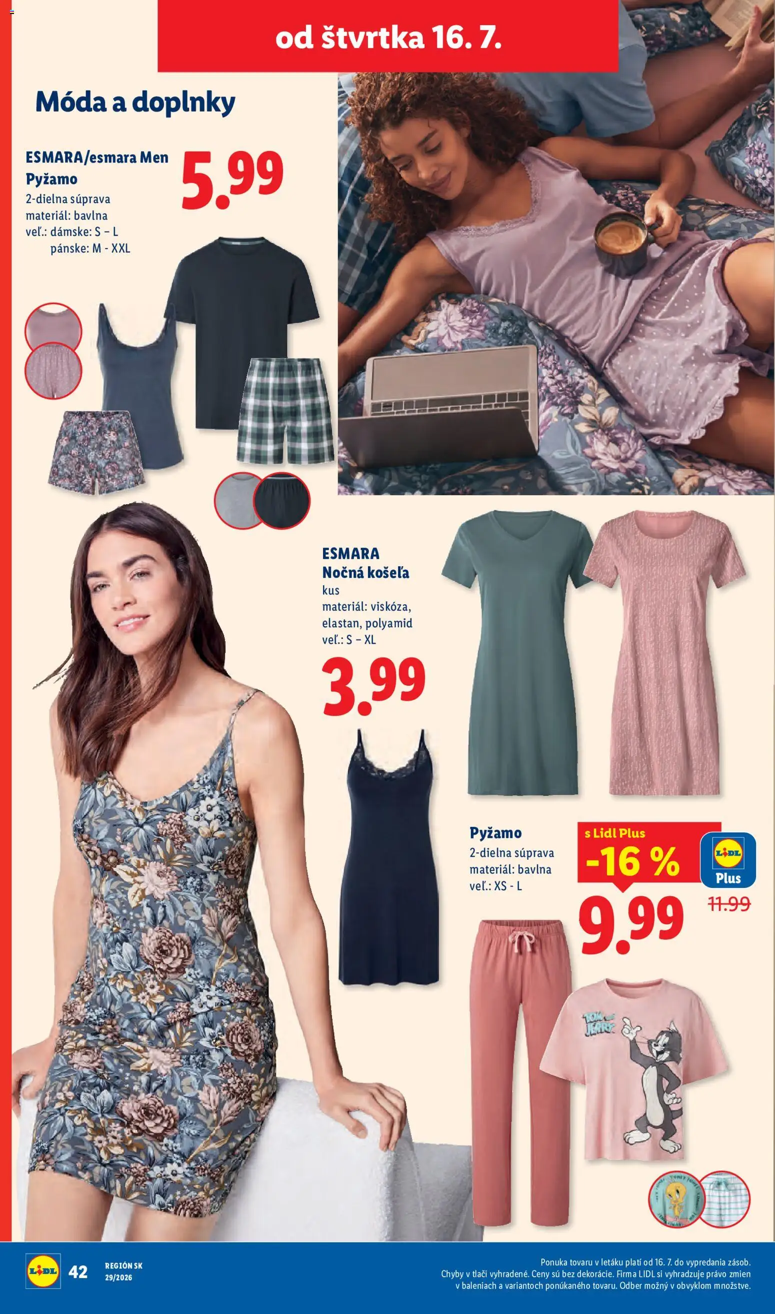 Nové Lidl akcie – leták je platný od 13.07.2026 | Strana: 76 | Produkty: Košeľa, Pyžamo