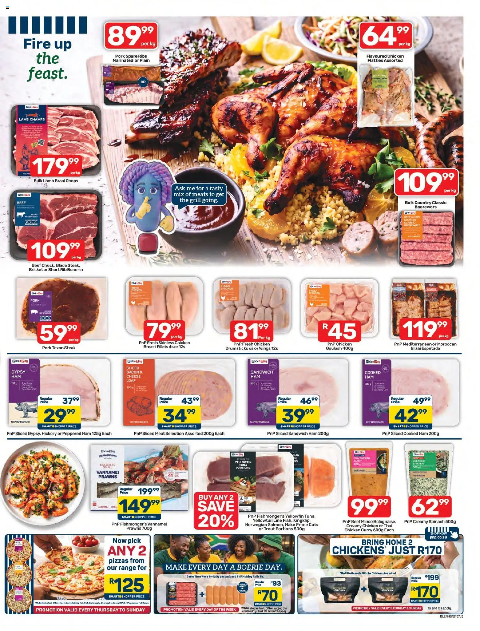New Pick n Pay catalogue – valid from 28/09/2026 | Page: 3 | Products: Tuna, Boerewors, Ham, Bacon