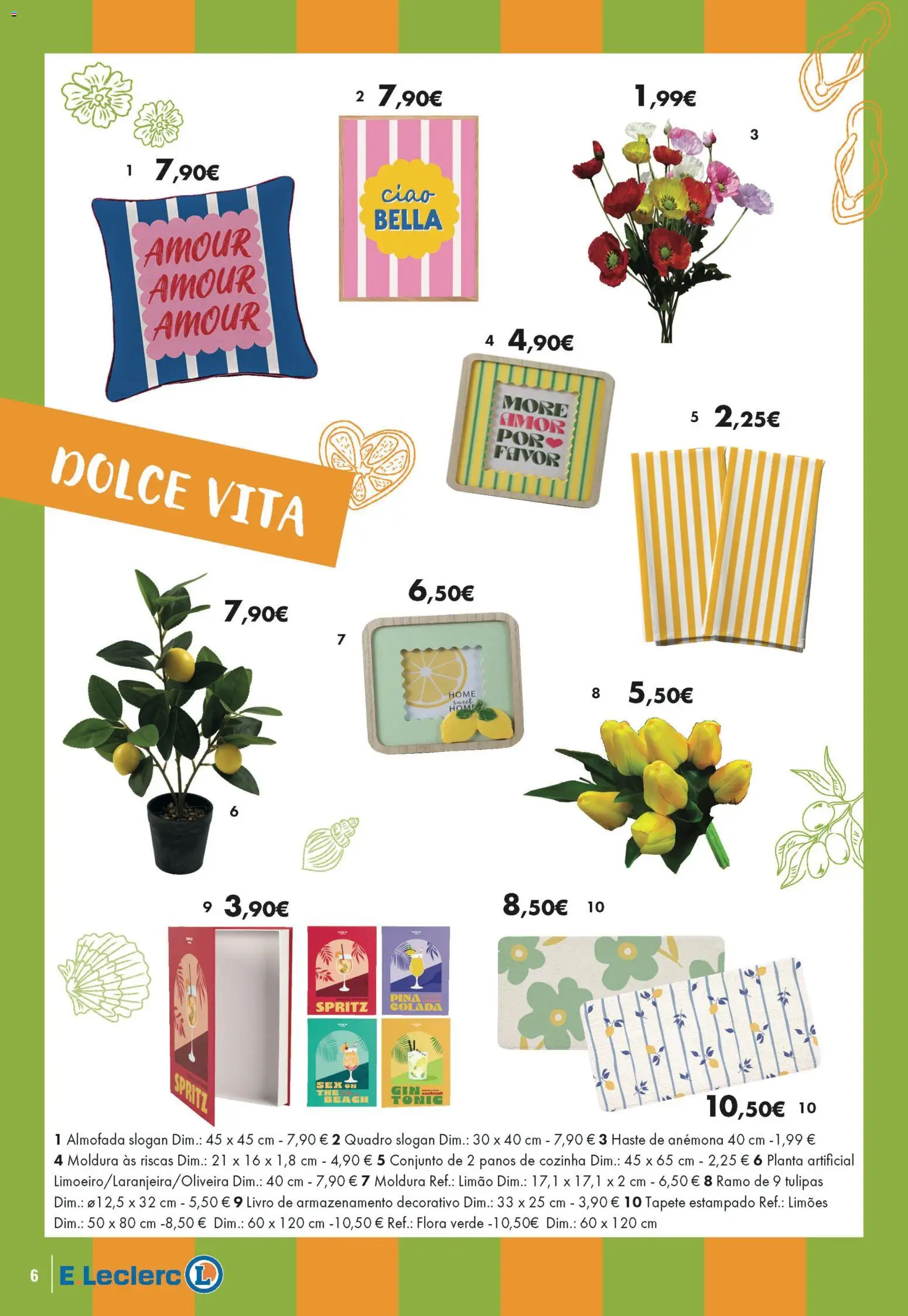 E.Leclerc Folheto Especial Casa & Decoração │ válido de 26.05.2026 | Página: 6 | Produtos: Moldura, Quadro, Almofada, Tapete