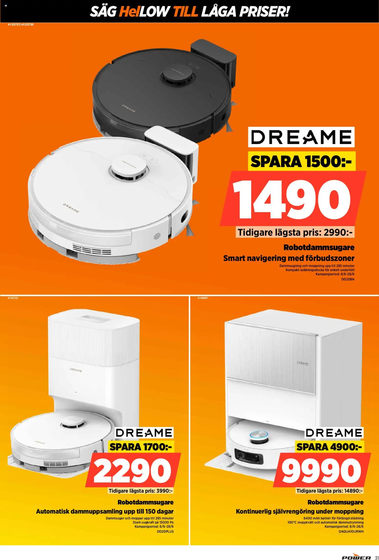 Power reklamblad aktuell från 08.06.2026 | Sida: 31 | Produkter: Navigering, Såg, Batteri, Robotdammsugare