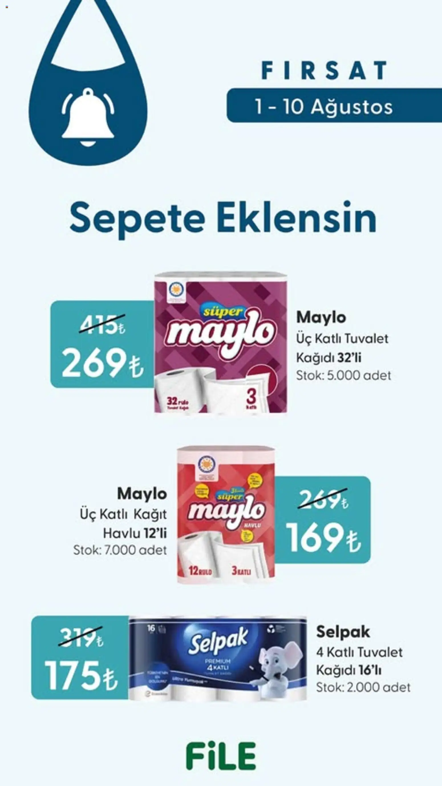 File Market İndirim - 01 Ağustos 2026 tarihinden itibaren geçerlidir | Sayfa: 1 | Ürünler: Tuvalet