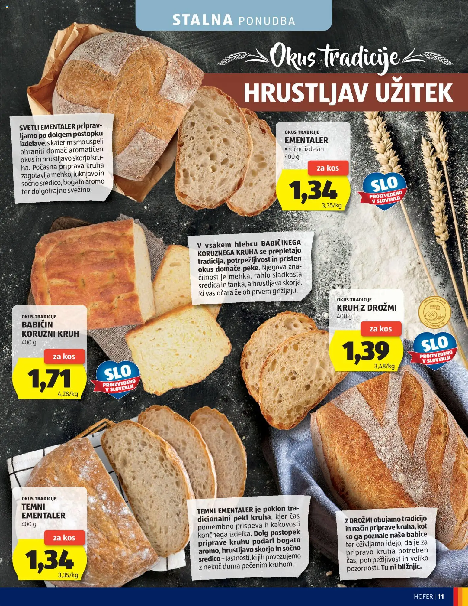 Hofer SI katalog | vrijedi od 16.09.2026 | Stranica: 11 | Proizvodi: Kruh