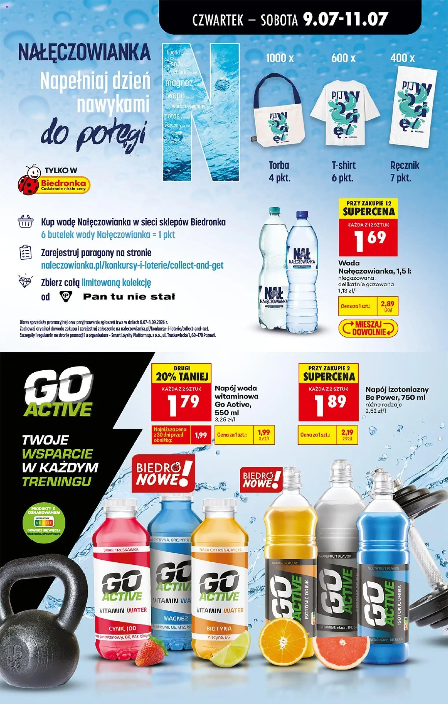 Biedronka gazetka od czwartku od 09.07.2026 | Strona: 65 | Produkty: Torba, Mięta, Grejpfrut, Woda