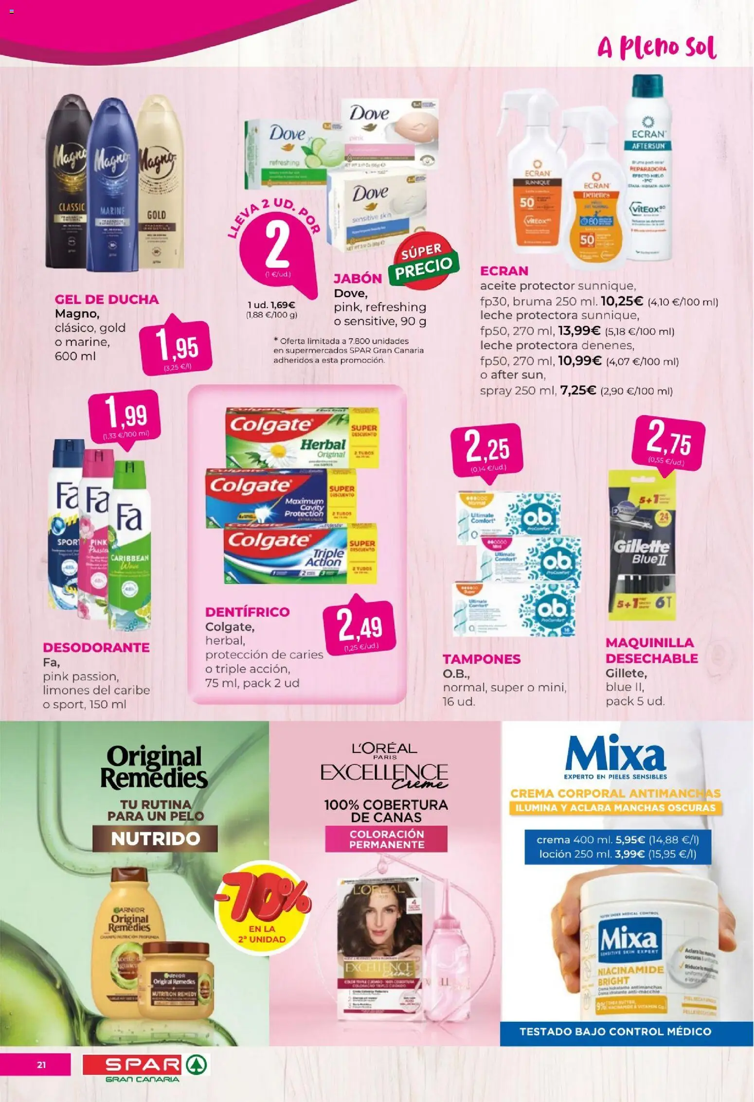 Spar folleto │ válido desde el 21/08/2026 | Página: 21 | Productos: Desodorante, Hielo, Aceite, Crema