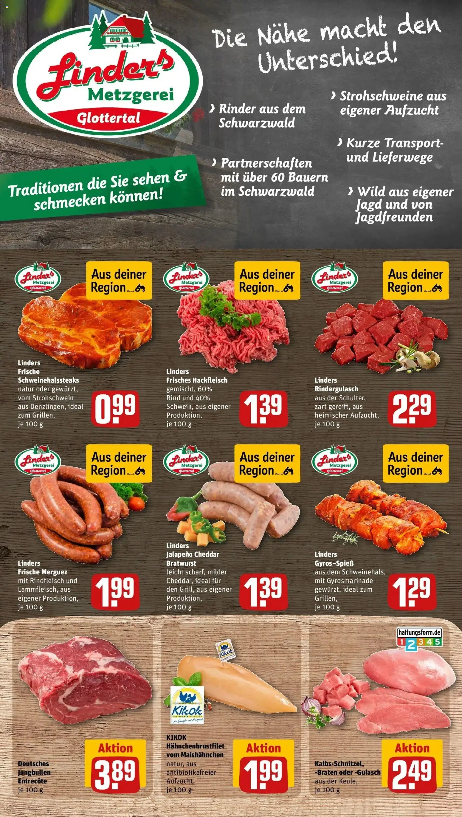 REWE Prospekt ab 24.08.2026 zum Blättern » Angebote | Seite: 8 | Produkte: Rindergulasch, Entrecote, Gulasch, Hackfleisch