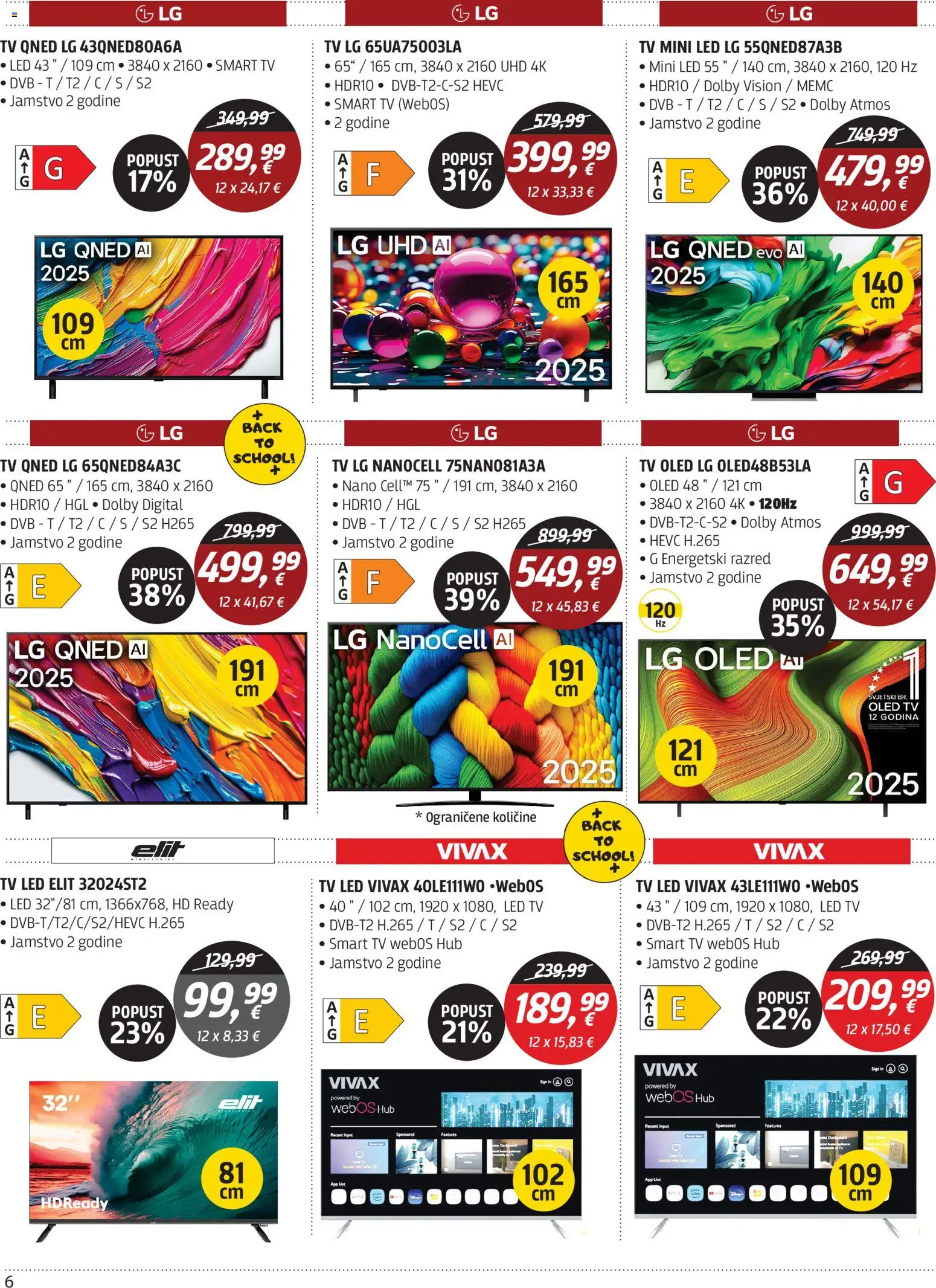 Centar Tehnike katalog | vrijedi od 31.08.2026 | Stranica: 6 | Proizvodi: List, Smart TV, Led, Tv