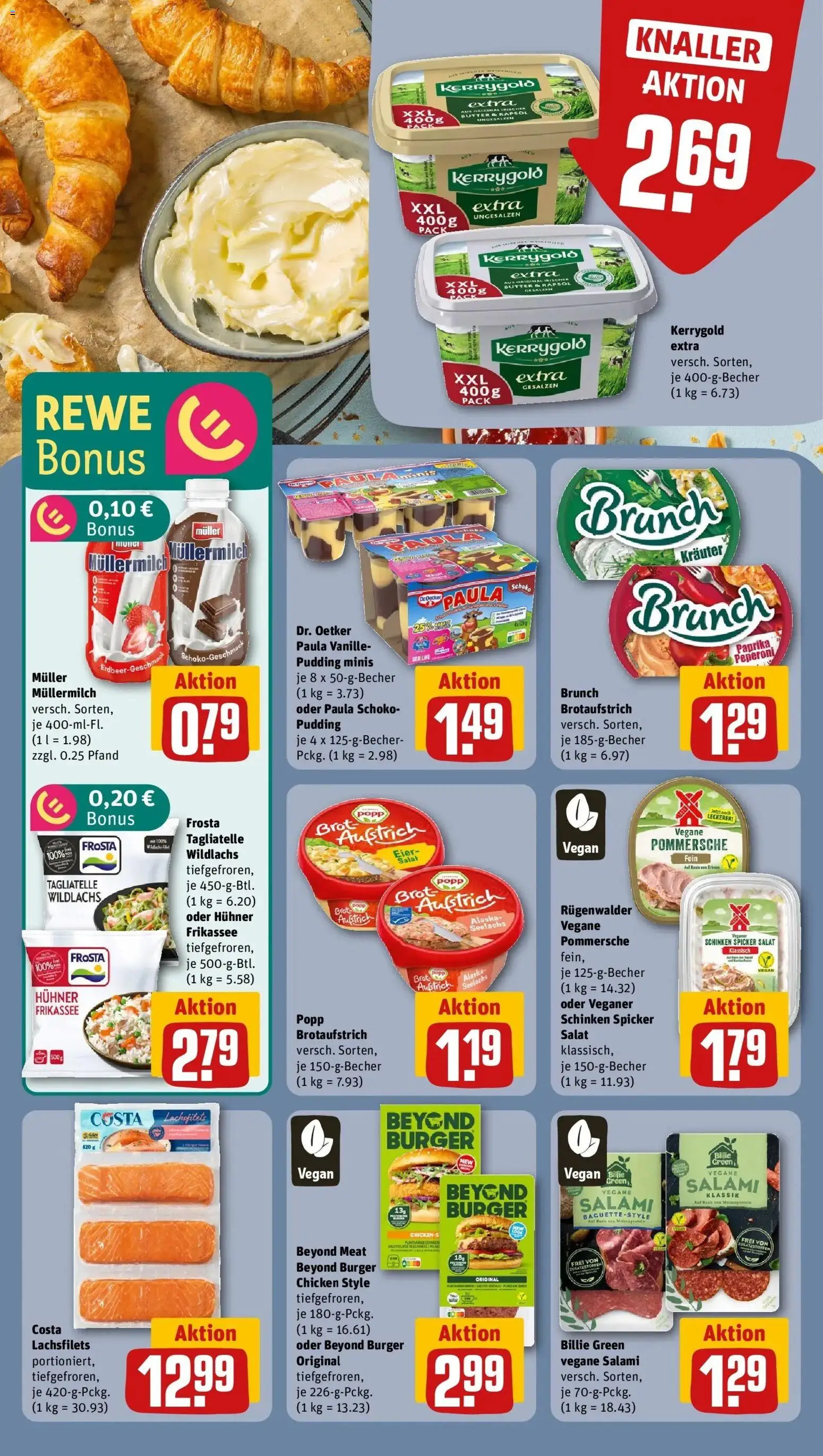 Rewe Prospekt Berlin / Steglitz	 – gültig ab 20.04.2026 | Seite: 16 | Produkte: Rapsöl, Burger, Pudding, Muller mullermilch