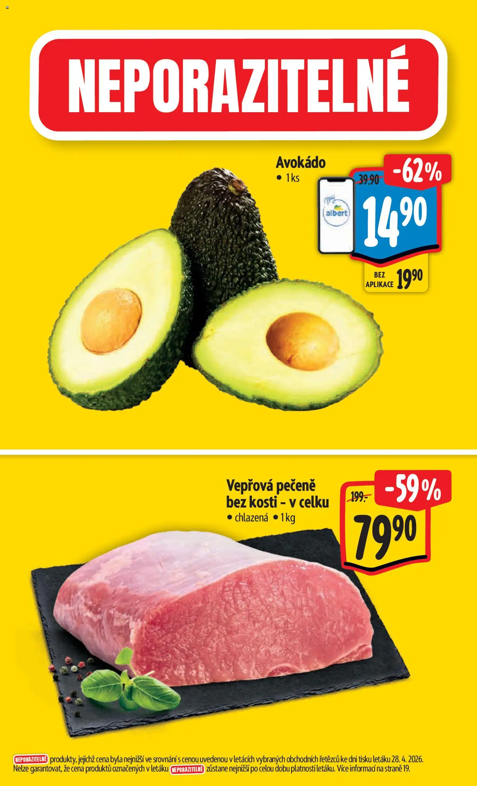 Albert leták - Hypermarket od 06.05.2026 | Strana: 2 | Produkty: Vepřová pečeně, Avokádo
