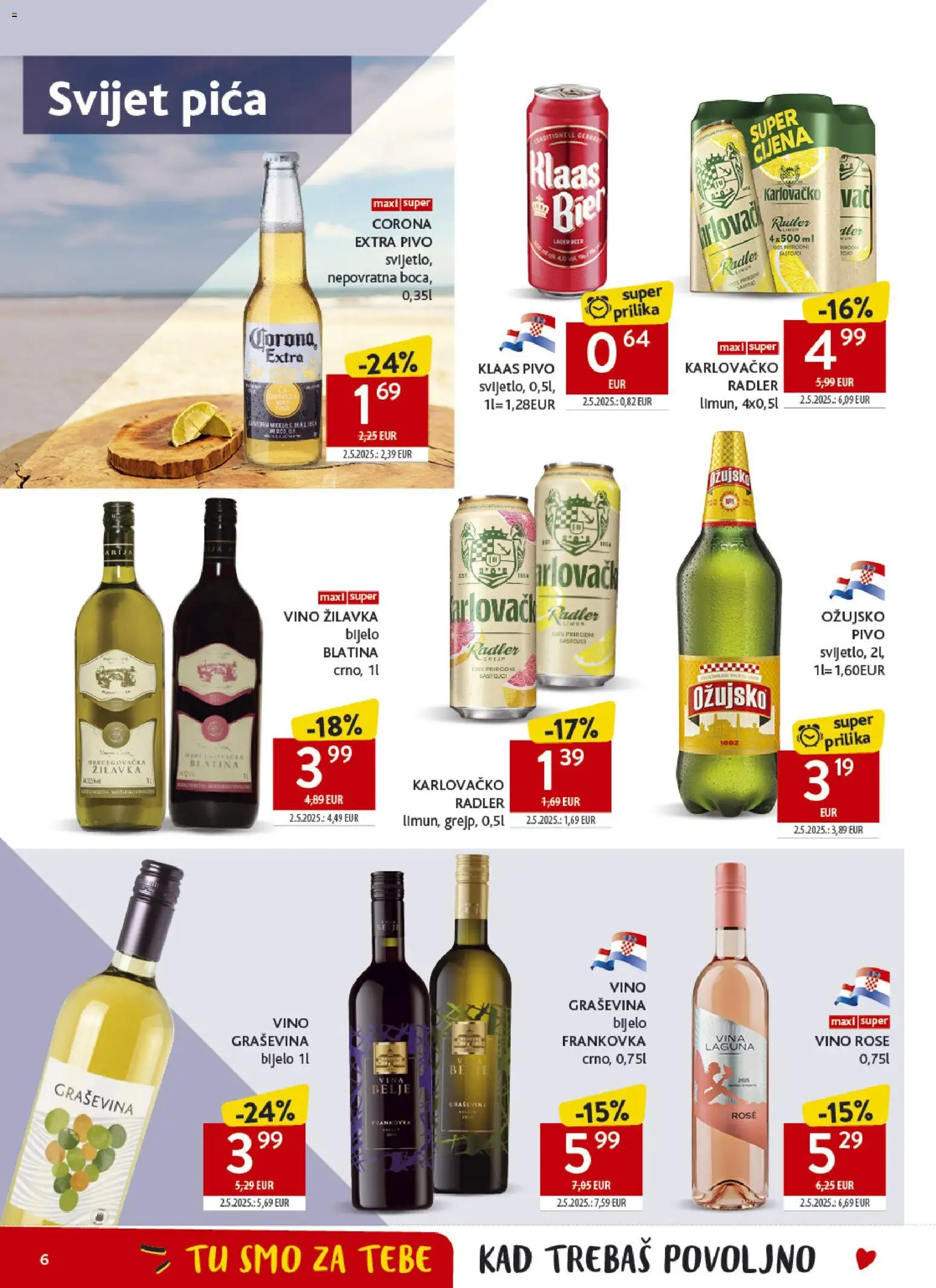 Konzum katalog | vrijedi od 29.04.2026 | Stranica: 6 | Proizvodi: Radler, Pica, Grejp, Ožujsko