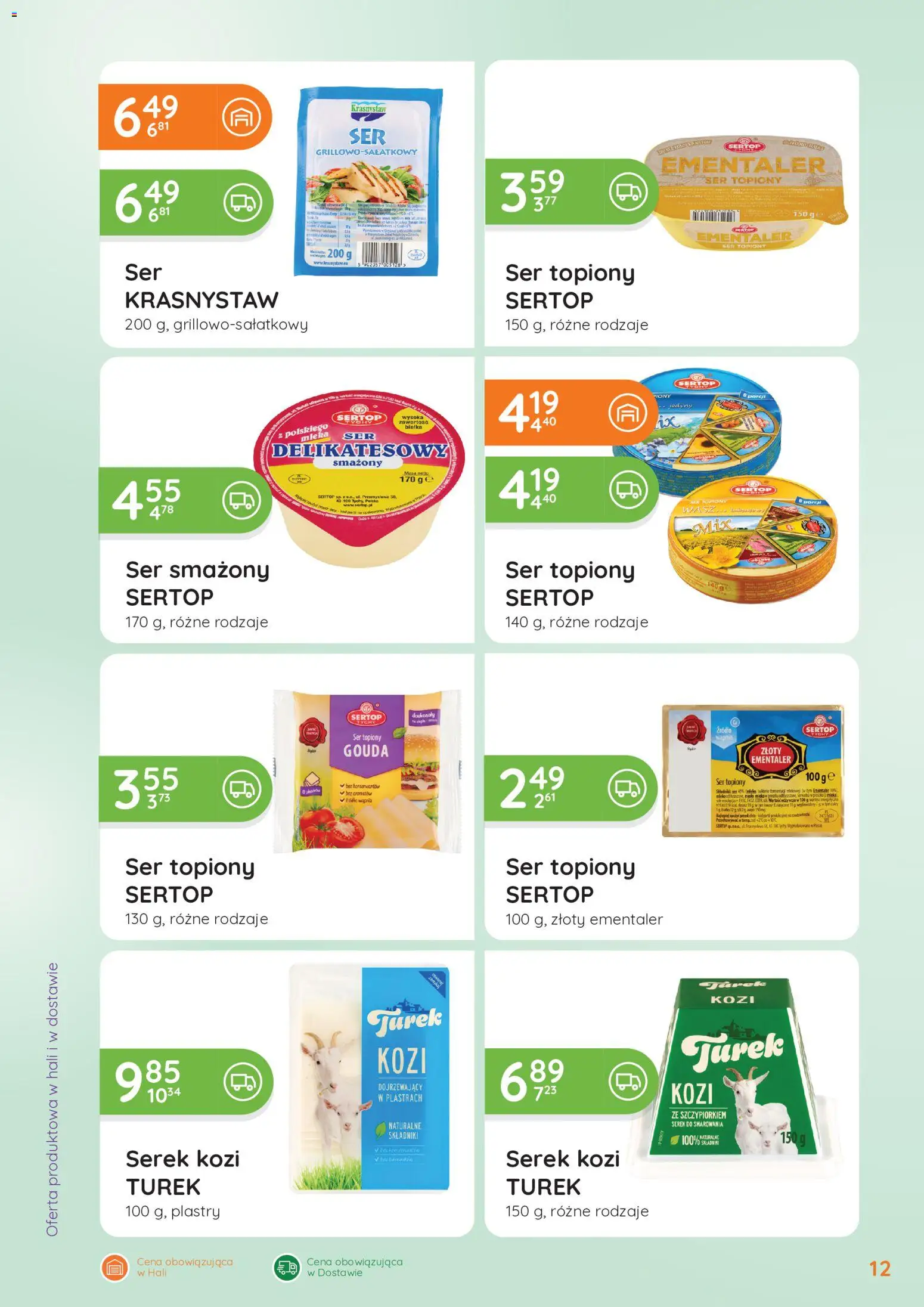 Eurocash gazetka - Oferta Handlowa od 01.06.2026 | Strona: 12 | Produkty: Ser topiony, Serek, Mleka, Ser