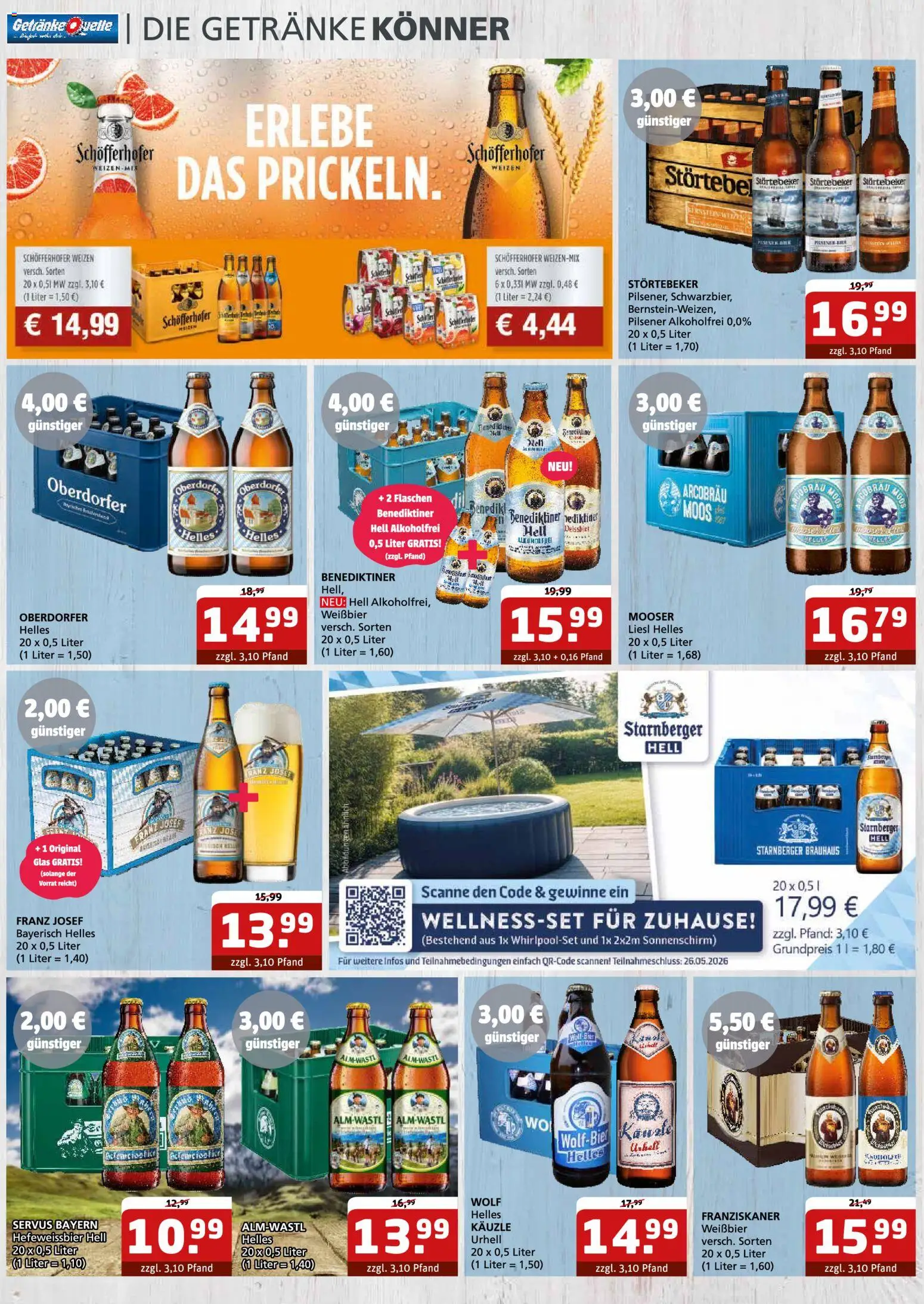 Getränke Quelle Prospekt 	 – gültig ab 27.04.2026 | Seite: 2 | Produkte: Franziskaner, Bier, Weißbier, Sonnenschirm