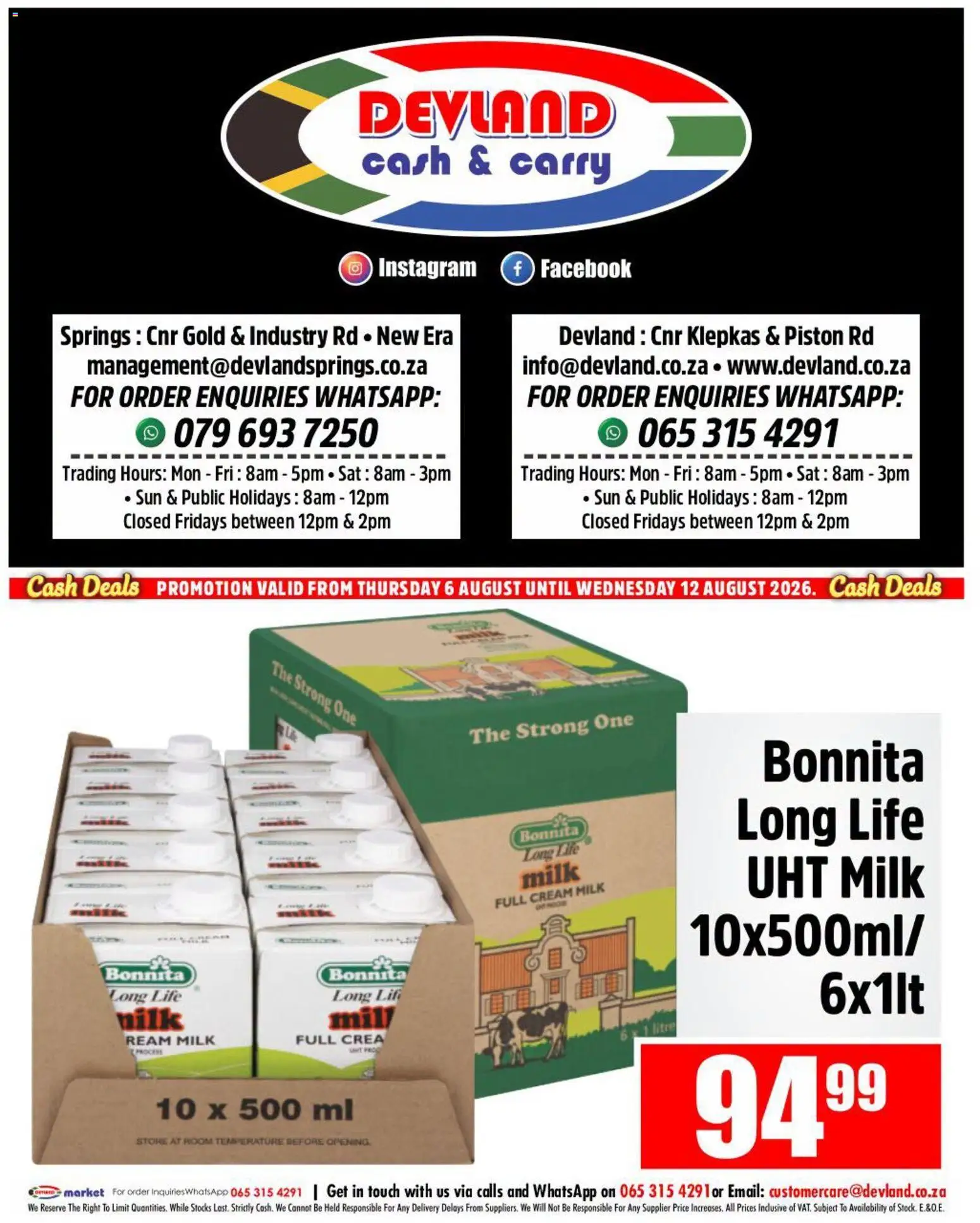 New Devland catalogue – valid from 06/08/2026 | Page: 5 | Products: Milk, Cream