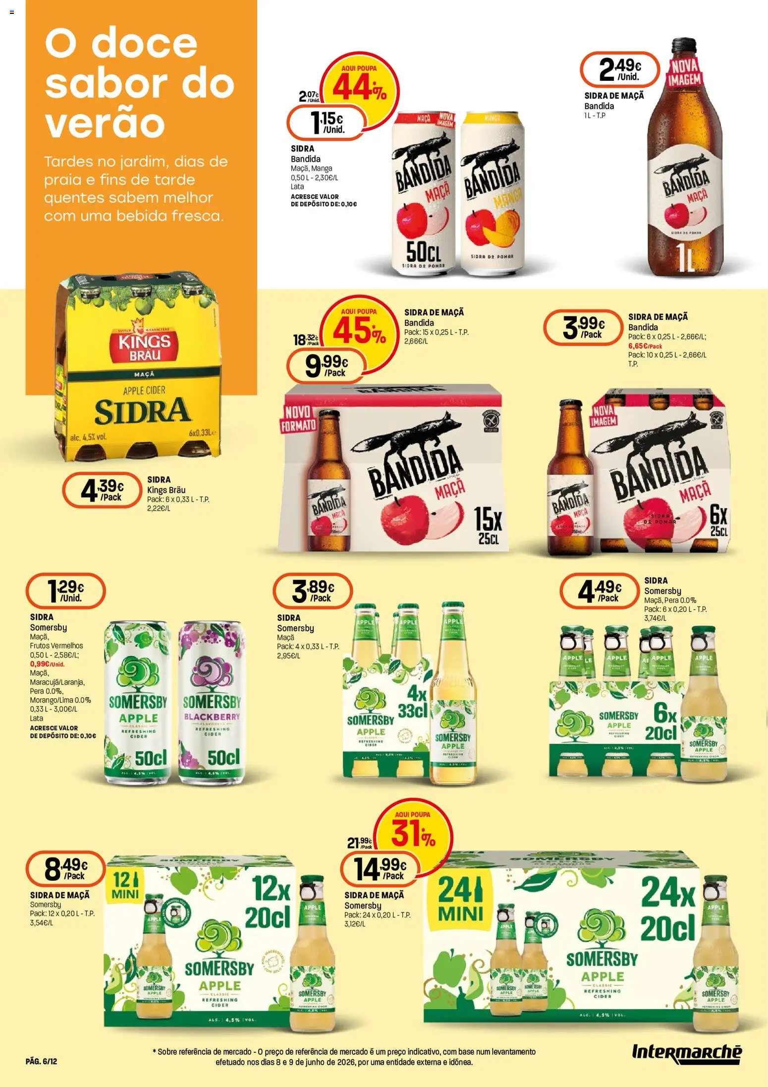 Intermarché folheto Super │ válido de 16/07/2026 | Página: 6 | Produtos: Base, Maça, Somersby, Bebida
