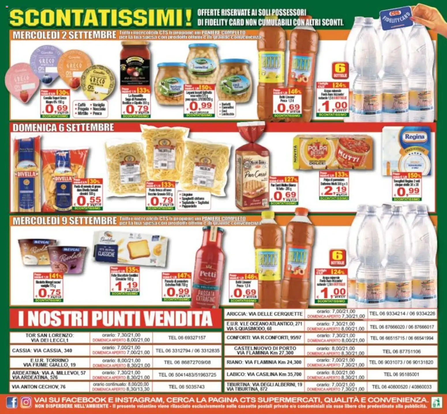 Volantino CTS del 02/09/2026 | Pagina: 24 | Prodotti: Divella, Ceci, Pesca, Spaghetti