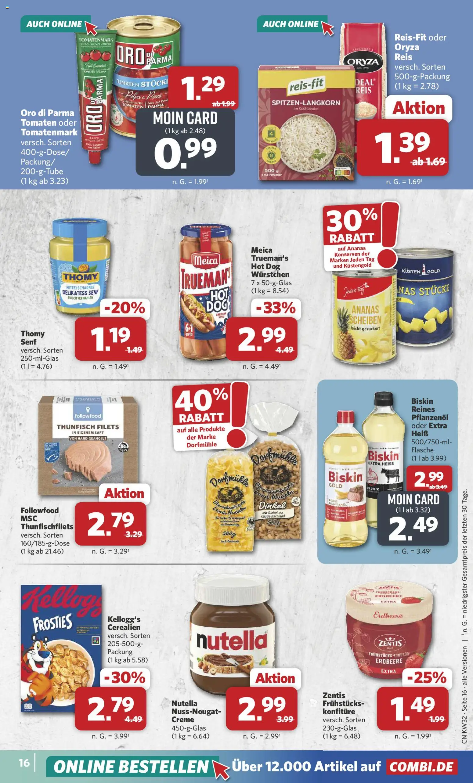 Combi Prospekt – gültig ab 03.08.2026 | Seite: 18 | Produkte: Ananas, Meica, Saft, Reis