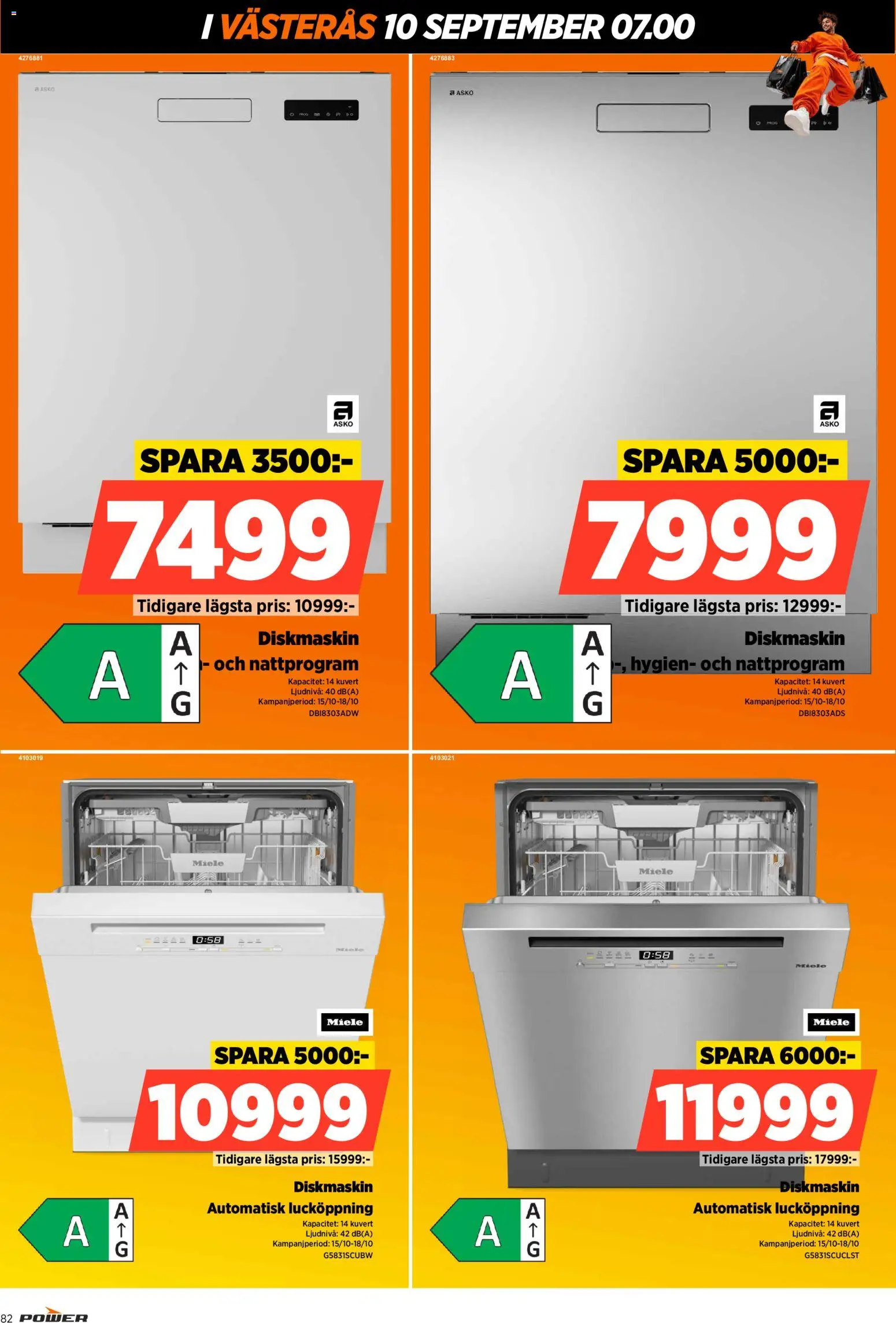 Power reklamblad aktuell från 15/10/2026 | Sida: 82 | Produkter: Diskmaskin, Kuvert