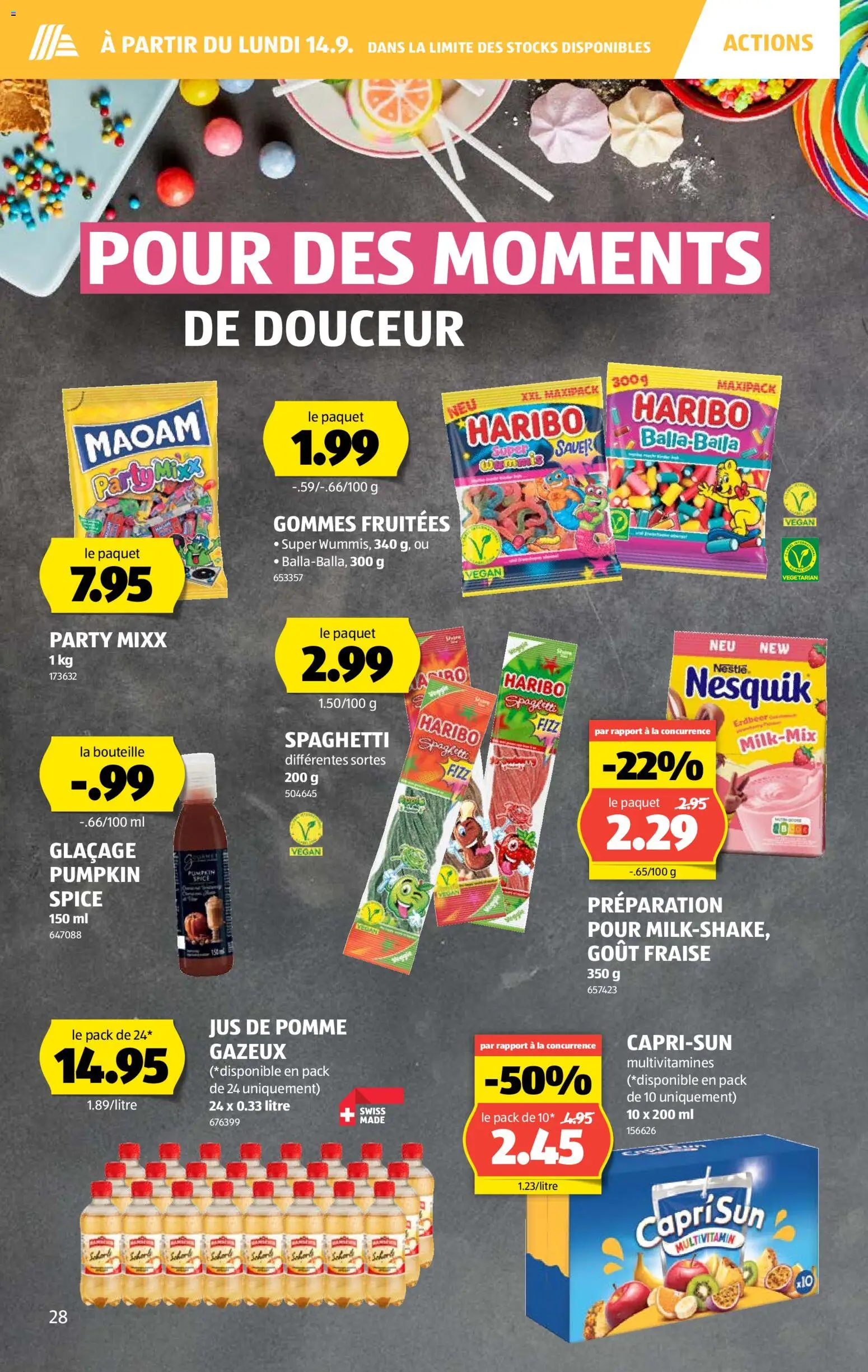 Aldi aktionen FR – gültig ab 10.09.2026 | Seite: 28 | Produkte: Glace, Apple