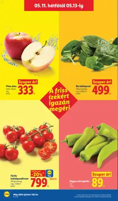 Fürtös koktélparadicsom, 500 g/csomag; 1 kg = 1598 Ft - amely érvényes a következő dátumtól: 07.05.2026 | Oldal: 64
