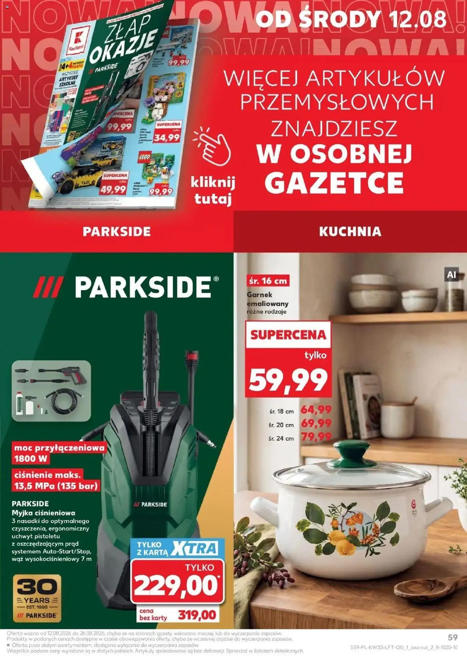 Kaufland - Kaufland Gazetka Tygodnia ważne do 19.08 od 12.08.2026 - od jutra PDF | Strona: 59 | Produkty: Karta, Garnek, Lego, Artykuły szkolne