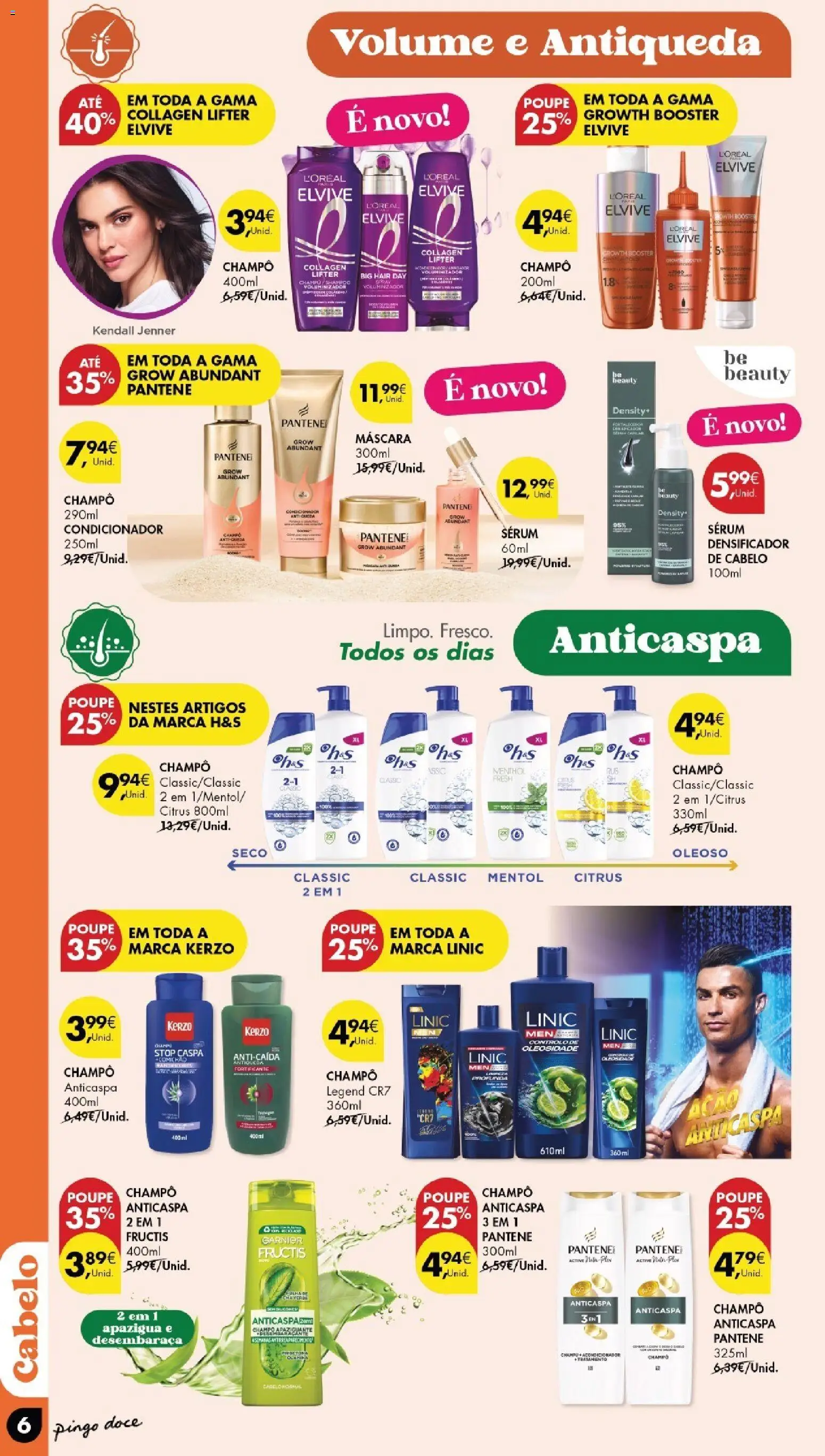 Pingo Doce Beleza │ válido de 18/08/2026 | Página: 6 | Produtos: Champô, Champô anticaspa, Condicionador, Sérum