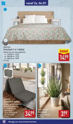 Verkoelend 2-in-1-dekbed, Dekbed met cool-touch oppervlak. - Voorbeeld van een folder van Aldi, geldig van 29-06-2026 | Pagina: 50 | Producten: Dekbed, Matras