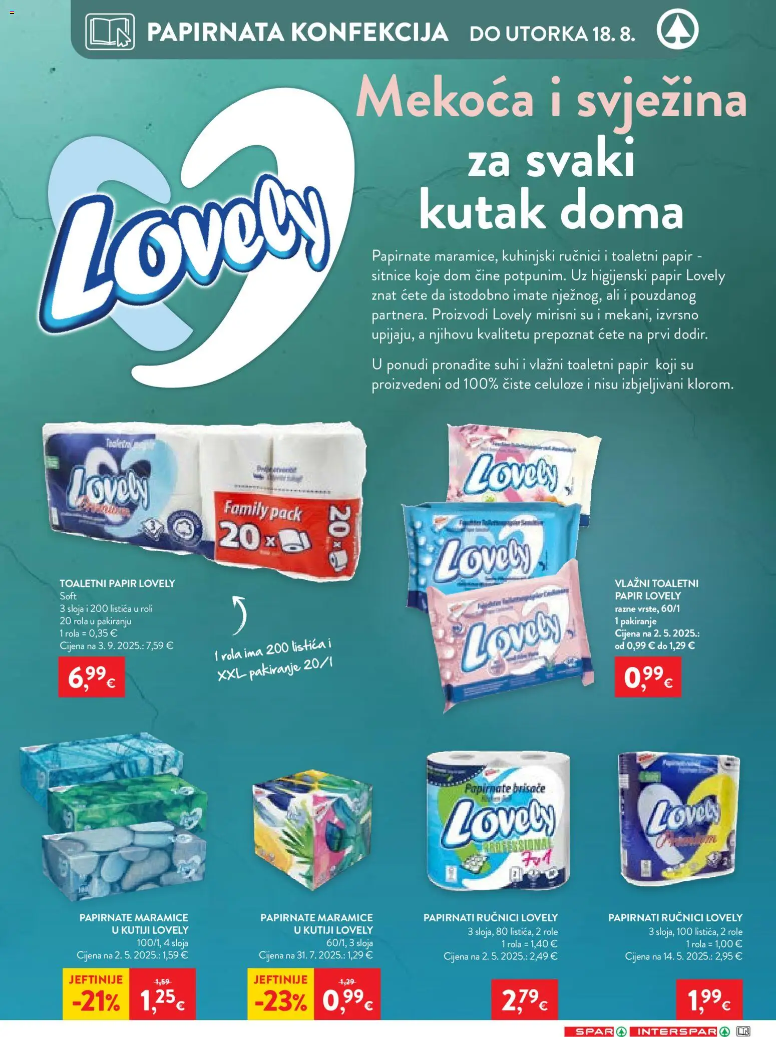 Interspar katalog | vrijedi od 04.08.2026 | Stranica: 26 | Proizvodi: Role, Papirnati ručnici, Toaletni papir