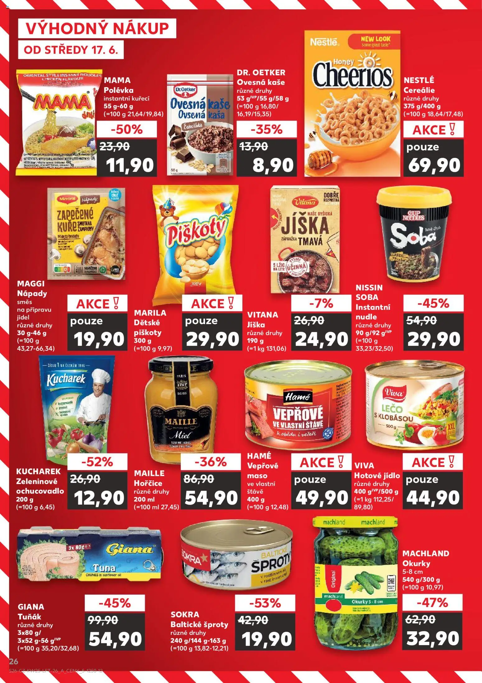 Kaufland leták - Chomutov od 17.06.2026 | Strana: 26 | Produkty: Vepřové maso, Smetana, Maso, Lečo