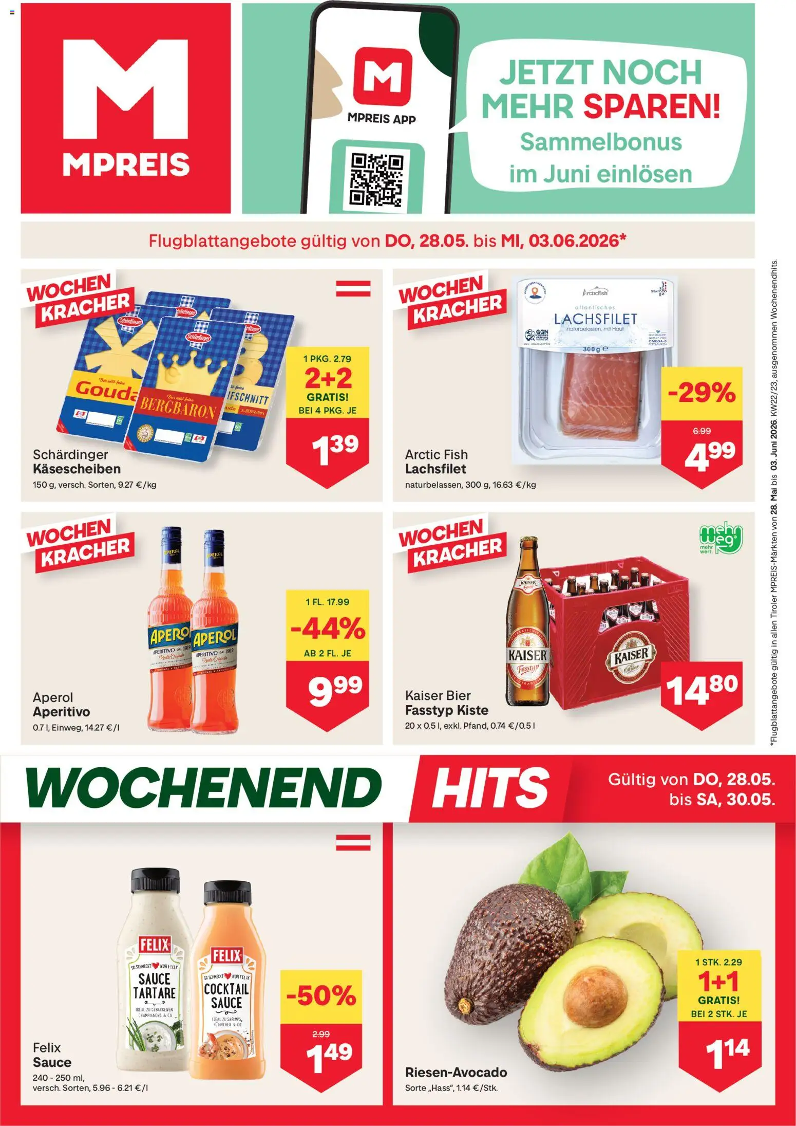 MPREIS Flugblatt gültig ab 28.05.2026 | Seite: 1 | Produkte: Bier