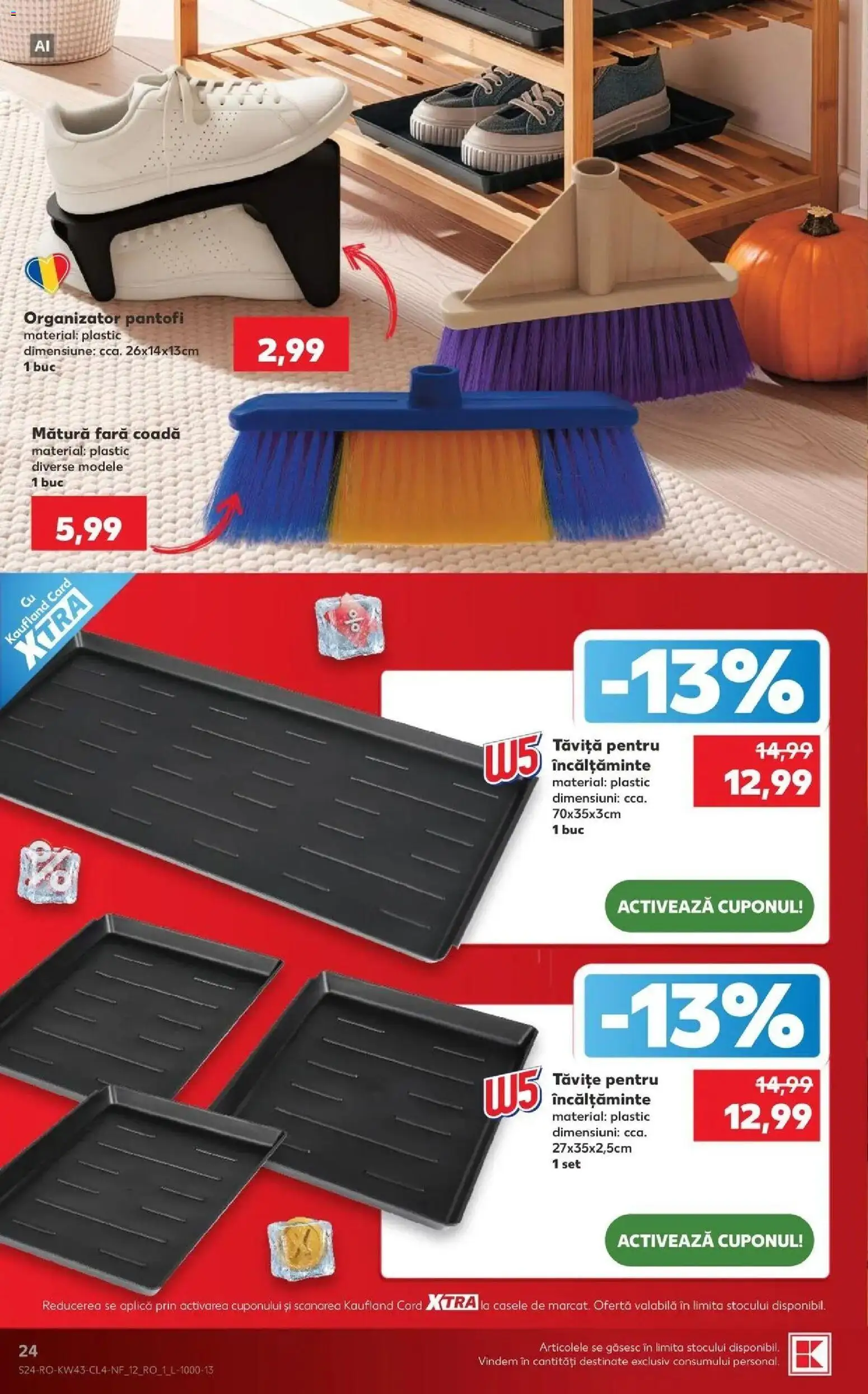 Kaufland Viseu de Sus 21.10.2026 - Revista si Oferta | Pagină: 24 | Produse: Aplică, Pantofi, Mătură, Incaltaminte