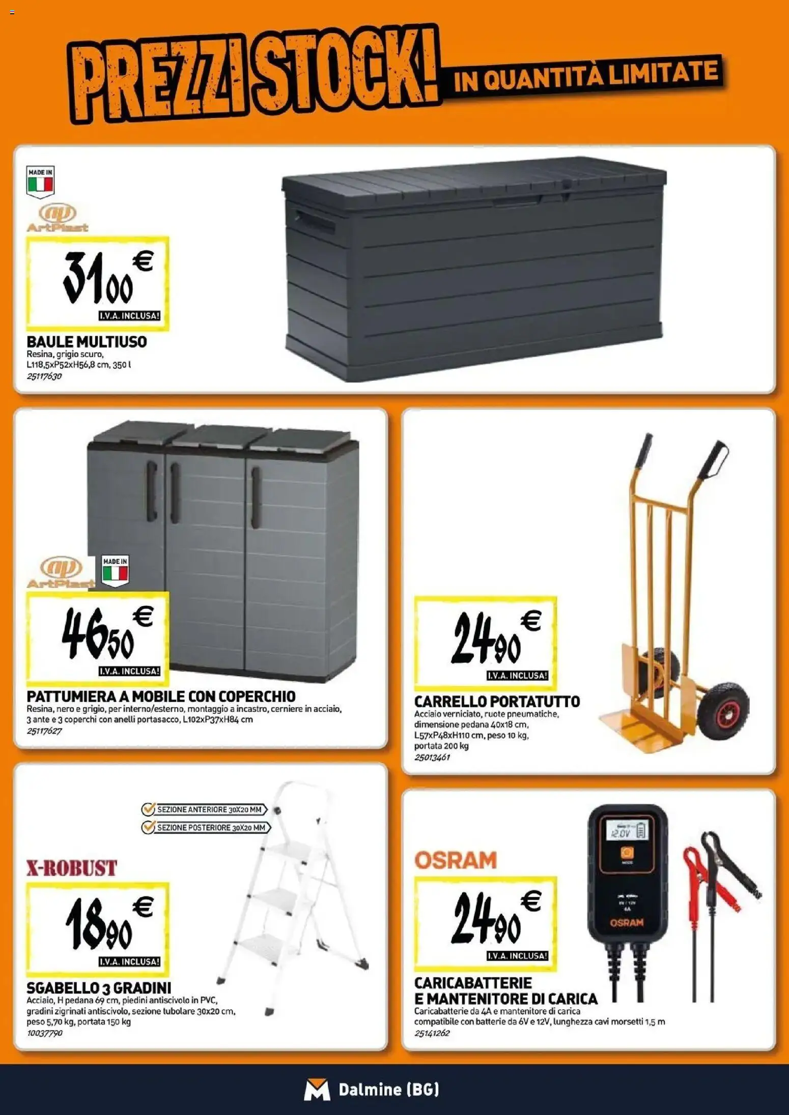 Nuovo TECNOMAT catalogo Dalmine dal 27/08/2026 > offerte anteprima 🛍️ | Pagina: 17 | Prodotti: Carrello, Sgabello, Baule, Pattumiera