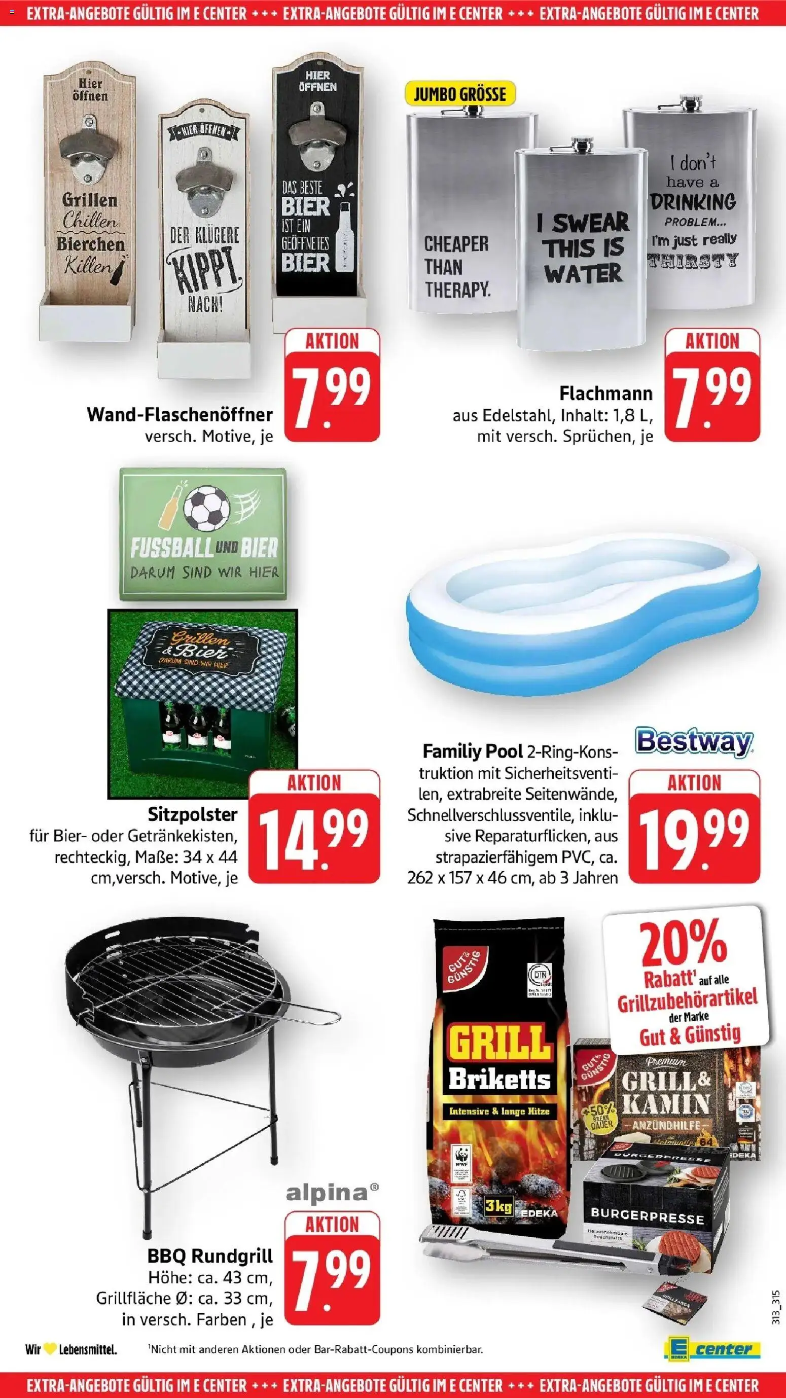 E center Prospekt Laufenburg	 – gültig ab 10.05.2026 | Seite: 54 | Produkte: Grill, Kamin, Bier, Fußball