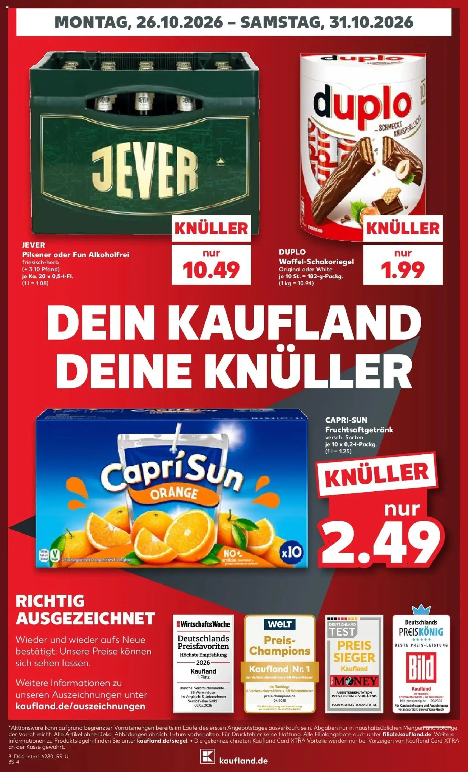 Prospekt Kaufland ab 26.10.2026 » Angebote Online zum Blättern | Seite: 12 | Produkte: Jever