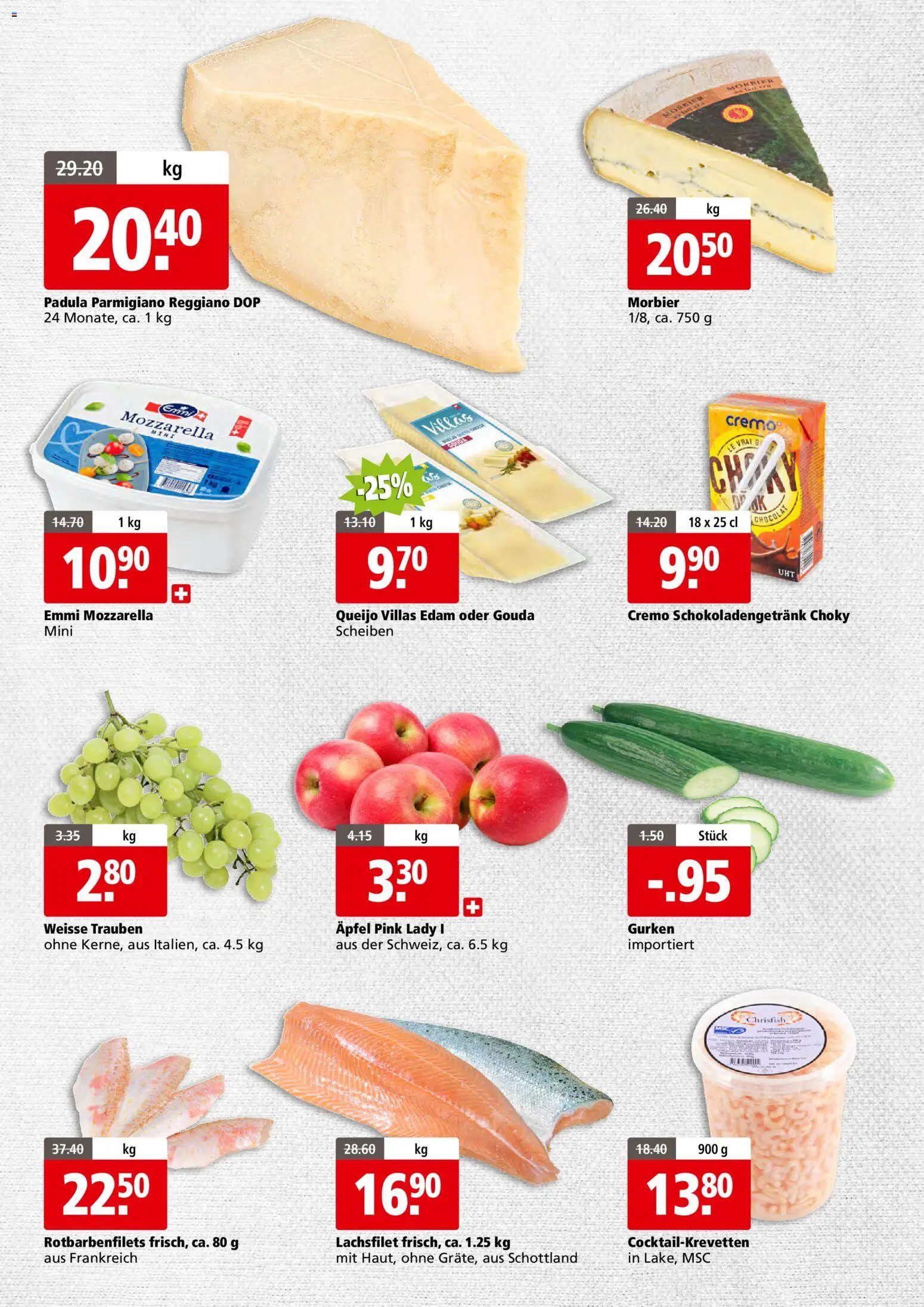 Aligro aktionen Business Chavannes, Matran, Genf, Sitten – gültig ab 12.10.2026 | Seite: 2 | Produkte: Gouda, Äpfel, Gurken