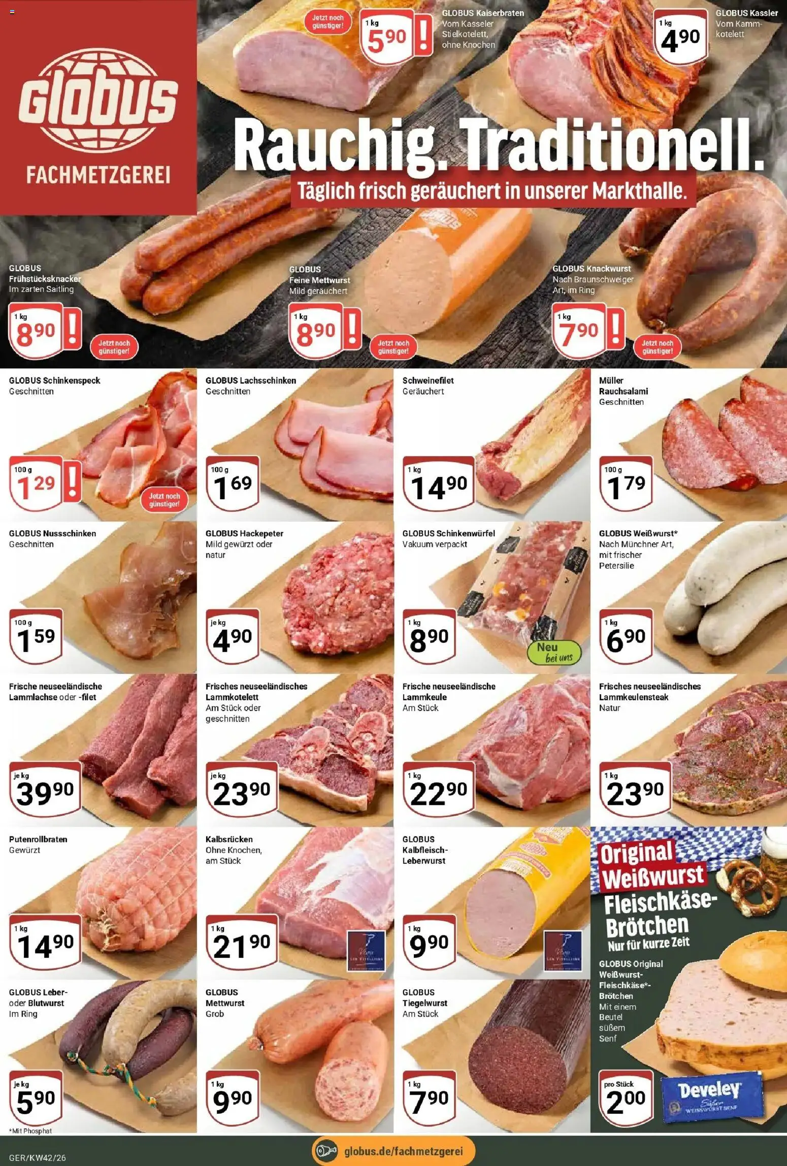 Globus Prospekt Gera (ab 12.10.2026) » Angebote online | Seite: 8 | Produkte: Lammkeule, Weißwurst, Schweinefilet, Petersilie