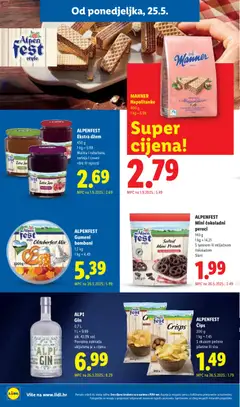 ALPENFEST Ekstra džem, 450 g, Malina i rabarbara, trešnja i crveni ribiz ili ogrozd - Pregled kataloga iz trgovine Lidl, vrijedi od 25.05.2026 | Stranica: 16
