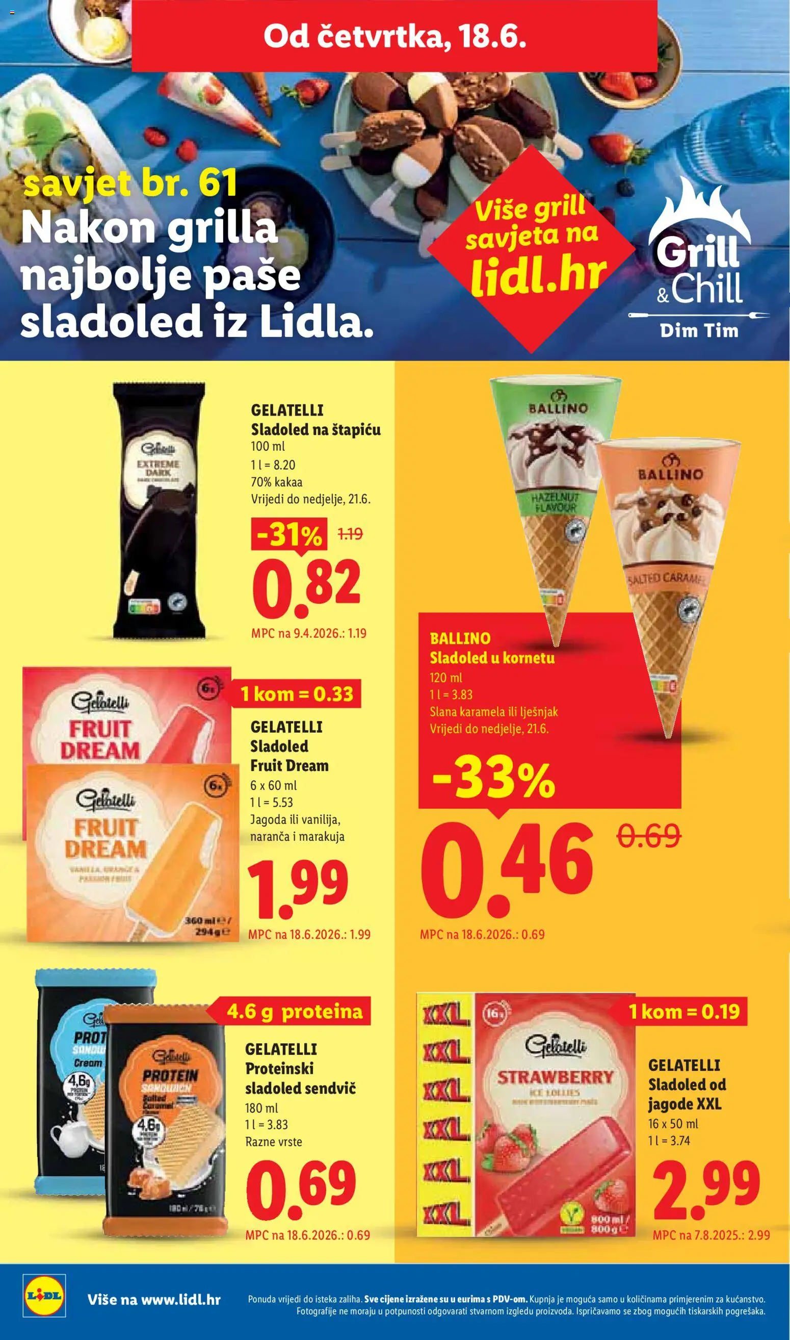 Lidl katalog | vrijedi od 15.06.2026 | Stranica: 58 | Proizvodi: Jagode, Lješnjak, Sladoled, Kakao