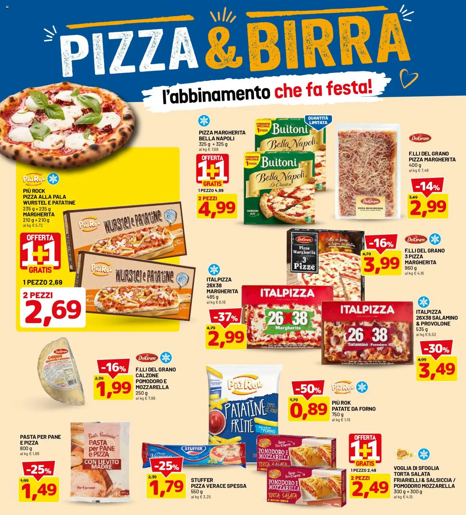 Volantino D Più del 14/09/2026 | Pagina: 8 | Prodotti: Pizza, Patate, Wurstel, Forno