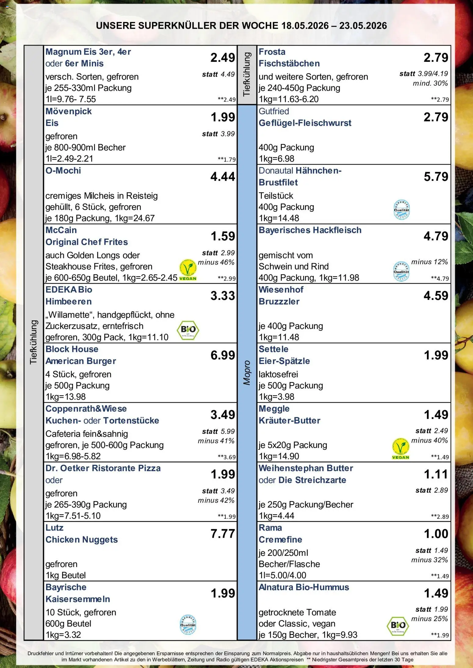 Simmel Bayern – gültig ab 18.05.2026 | Seite: 6 | Produkte: Rama, Burger, McCain, Frosta