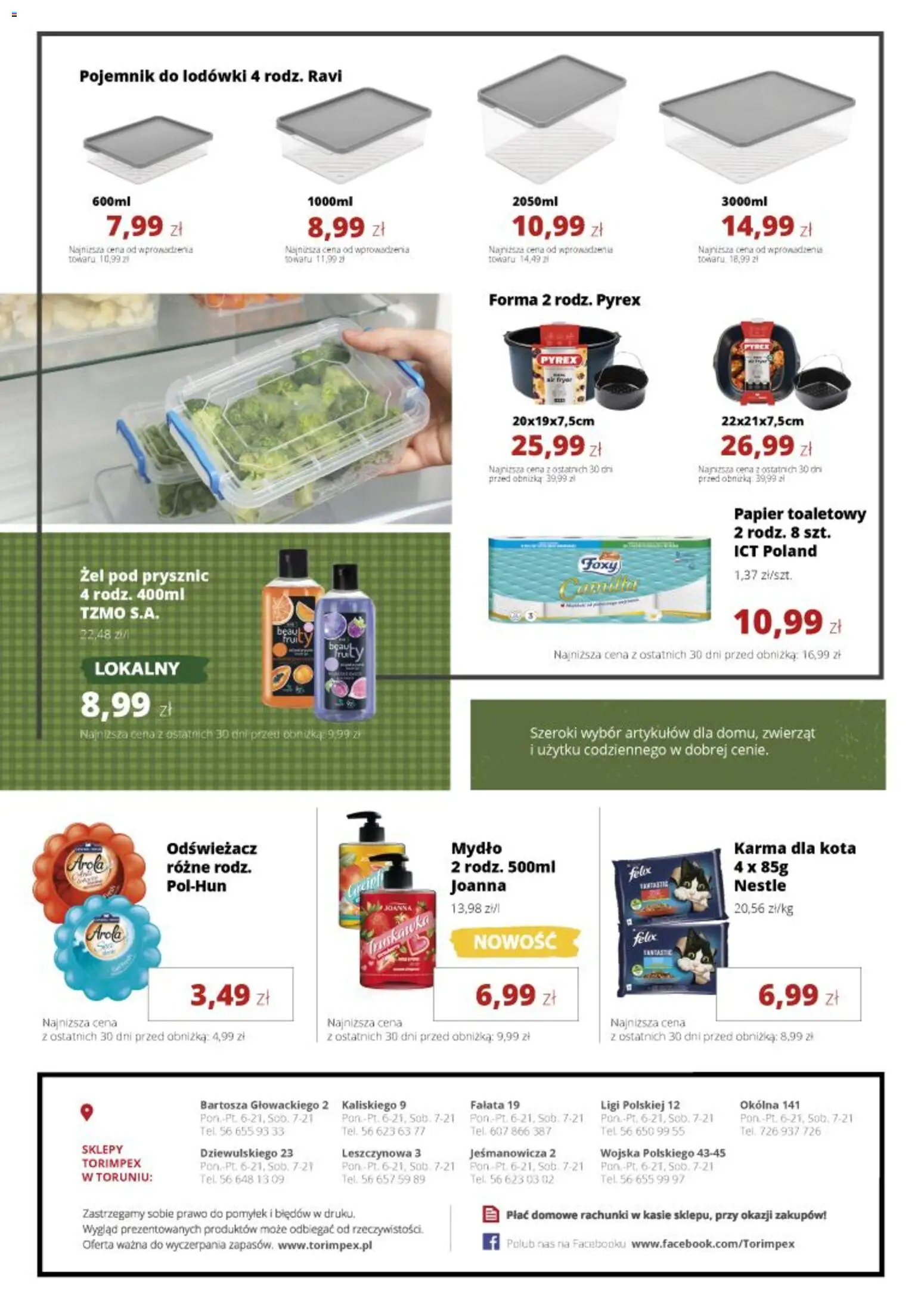 Torimpex gazetka od 04.05.2026 | Strona: 8 | Produkty: Papier toaletowy, Prysznic, Karma dla kota, Mydło