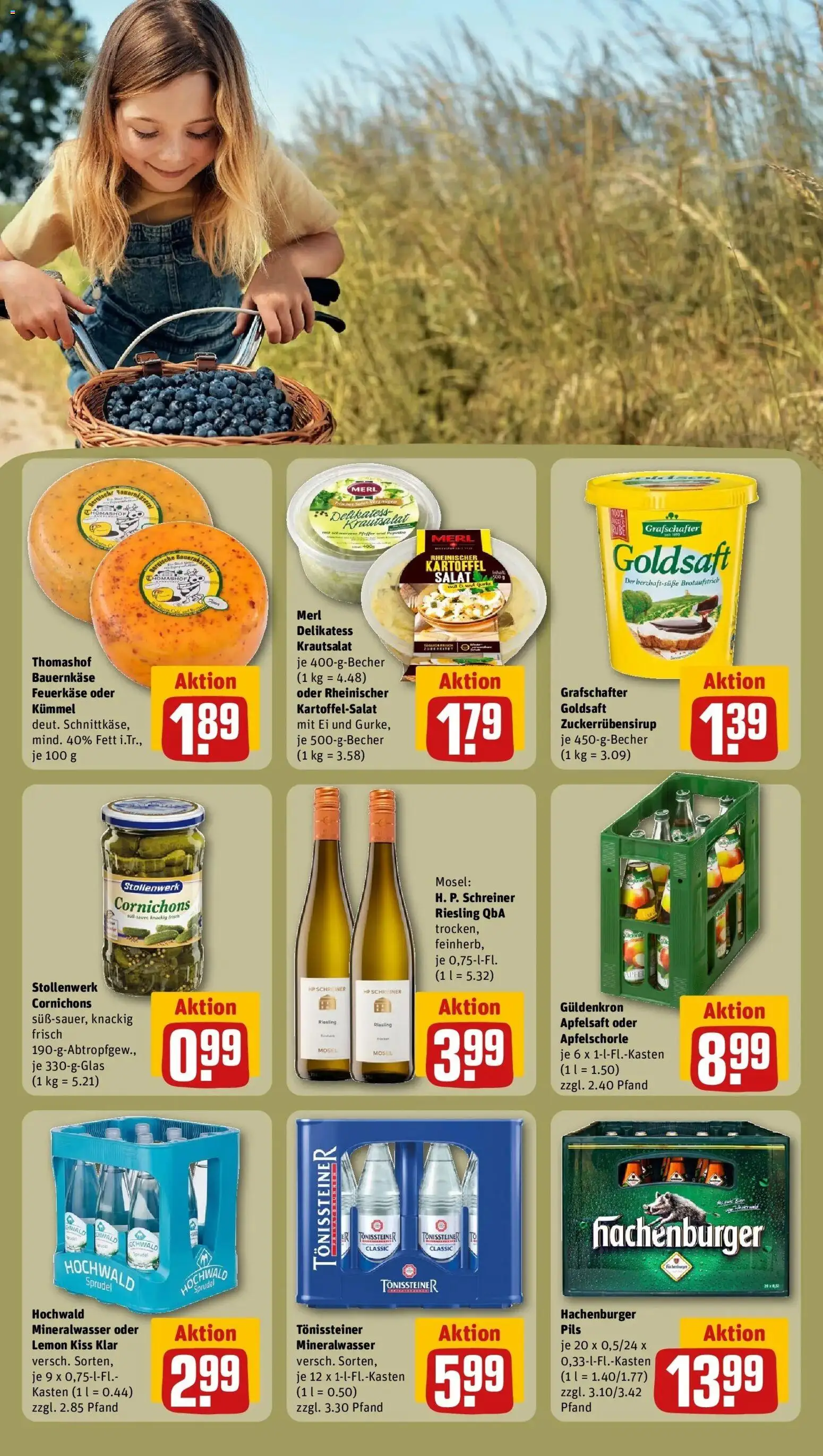 REWE Prospekt ab 24.08.2026 zum Blättern » Angebote | Seite: 23 | Produkte: HP, Pils, Apfelsaft, Mineralwasser