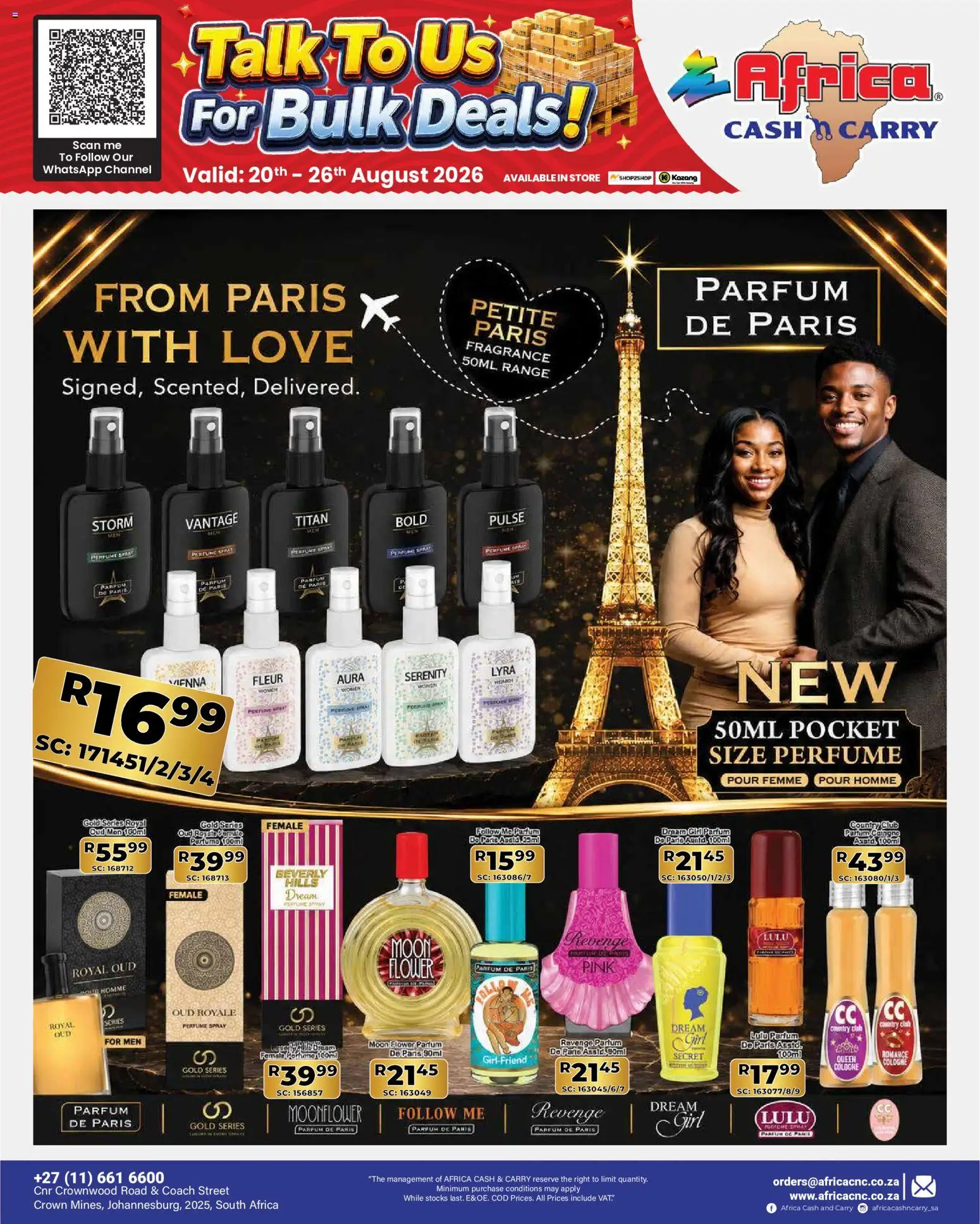 New Africa Cash & Carry catalogue – valid from 20/08/2026 | Page: 75 | Products: Perfume, Fragrance