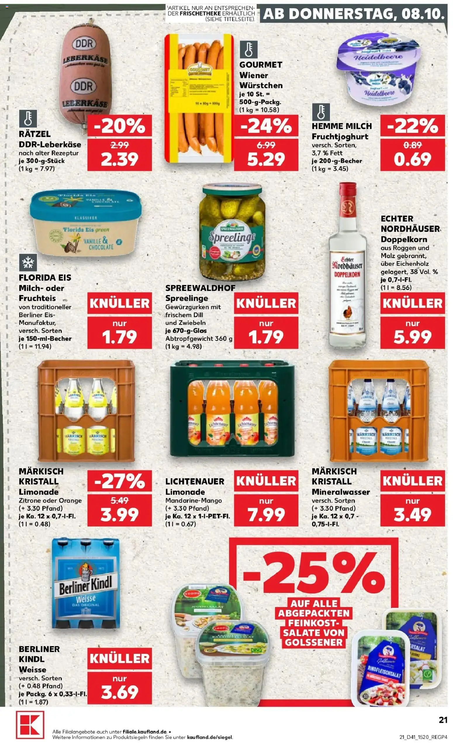 Prospekt Kaufland ab 05.10.2026 » Angebote Online zum Blättern | Seite: 31 | Produkte: Mineralwasser, Vanille, Zitrone, Leberkase